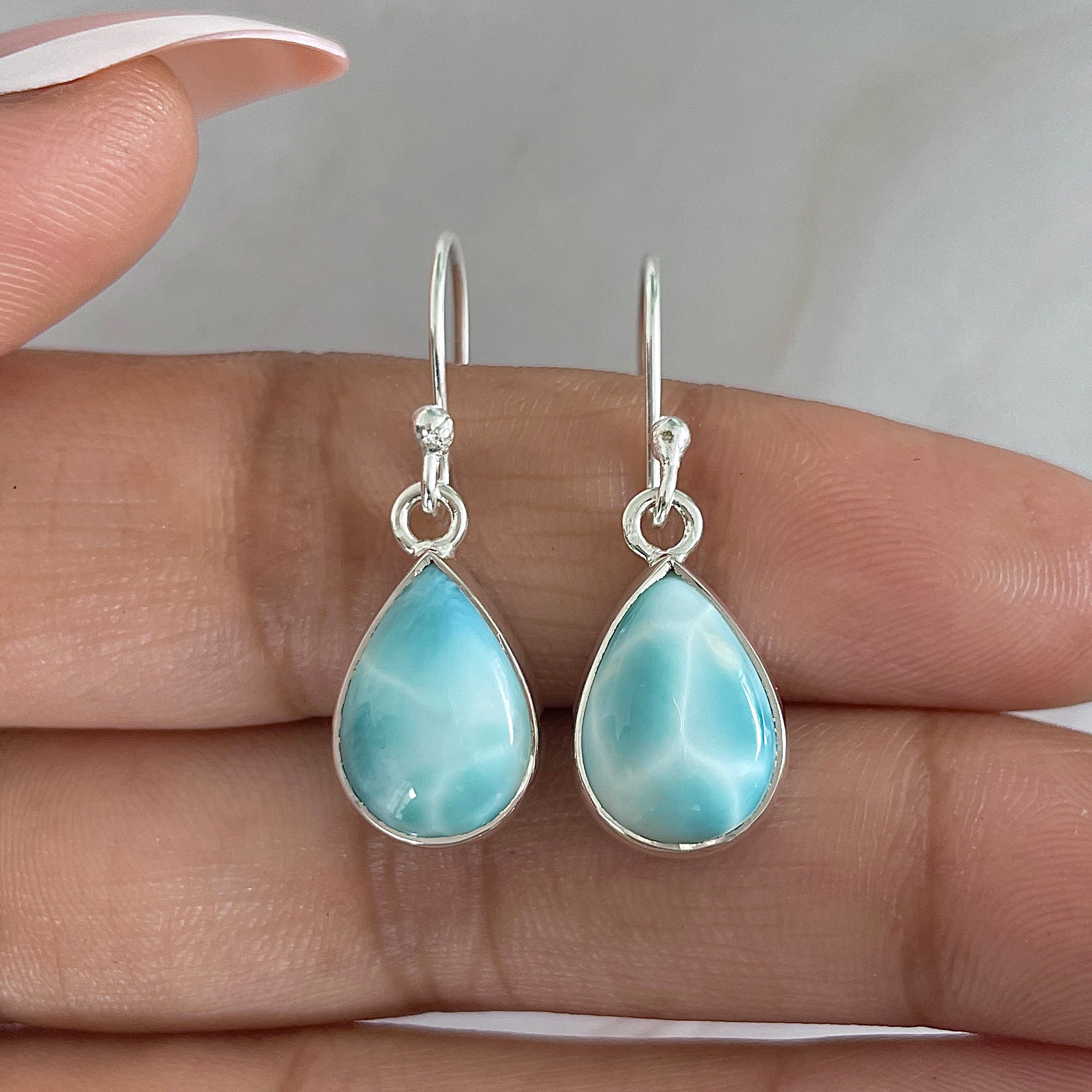 Larimar Earring-(LAR-E-1260.)