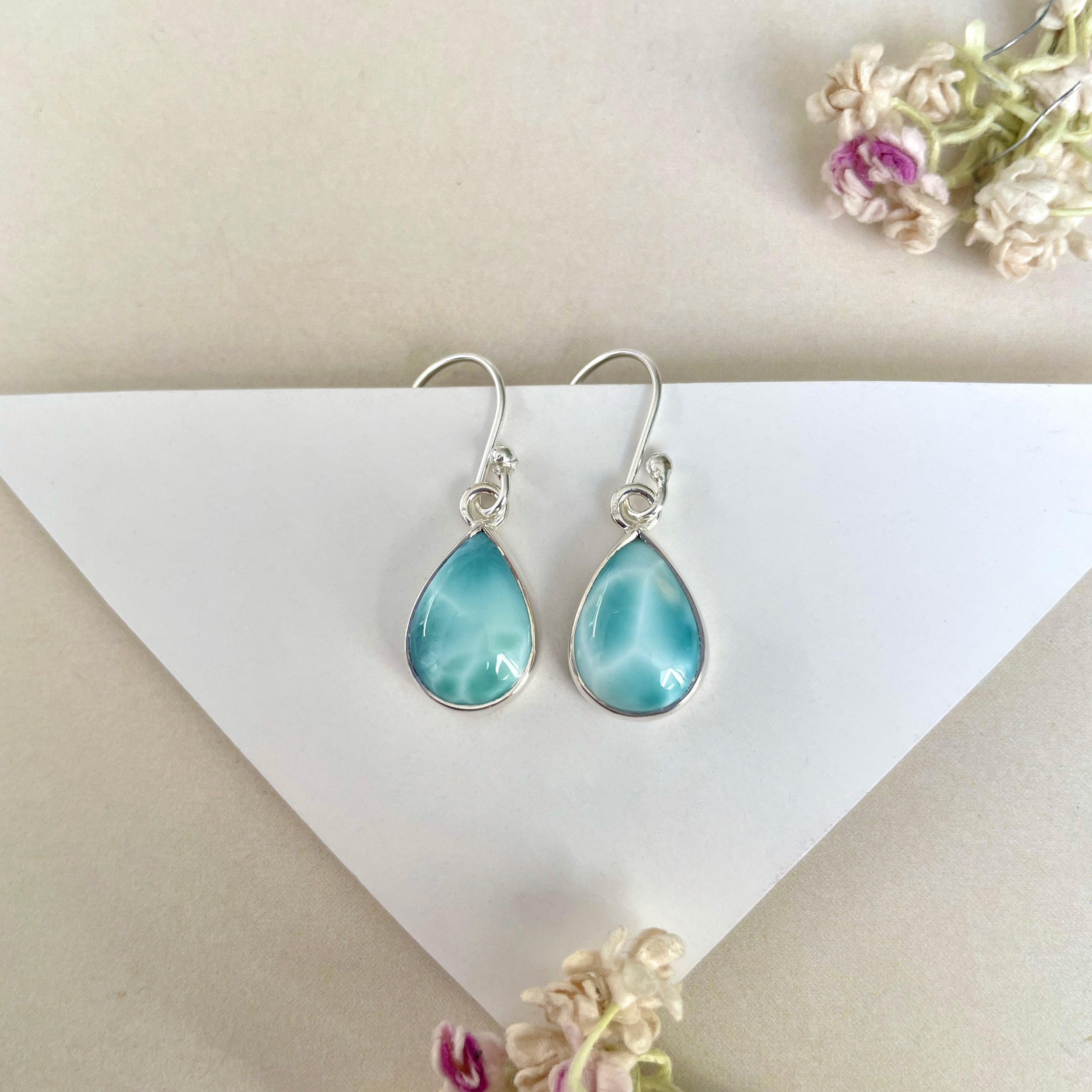 Larimar Earring-(LAR-E-1260.)