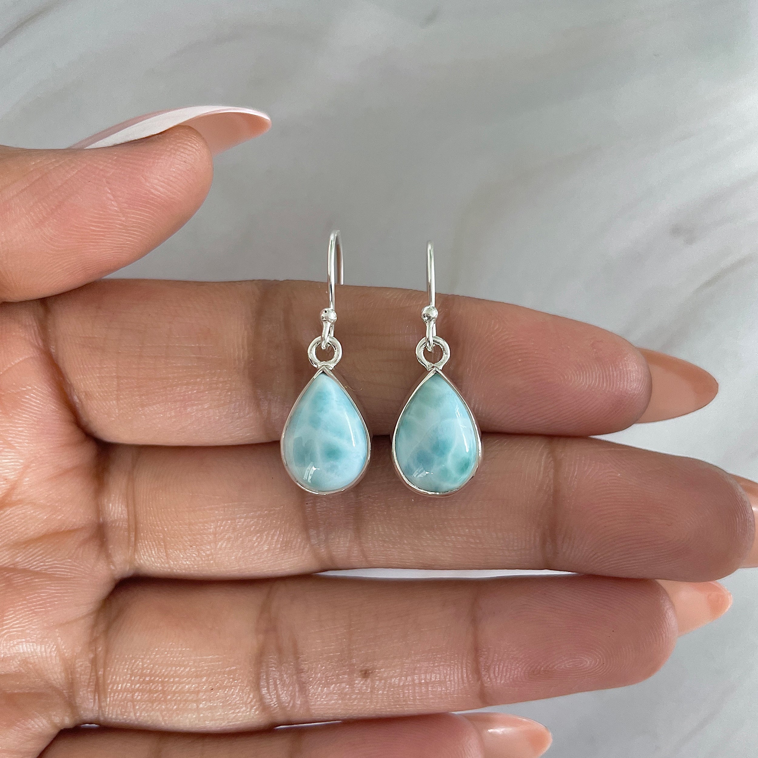 Larimar Earring-(LAR-E-1261.)
