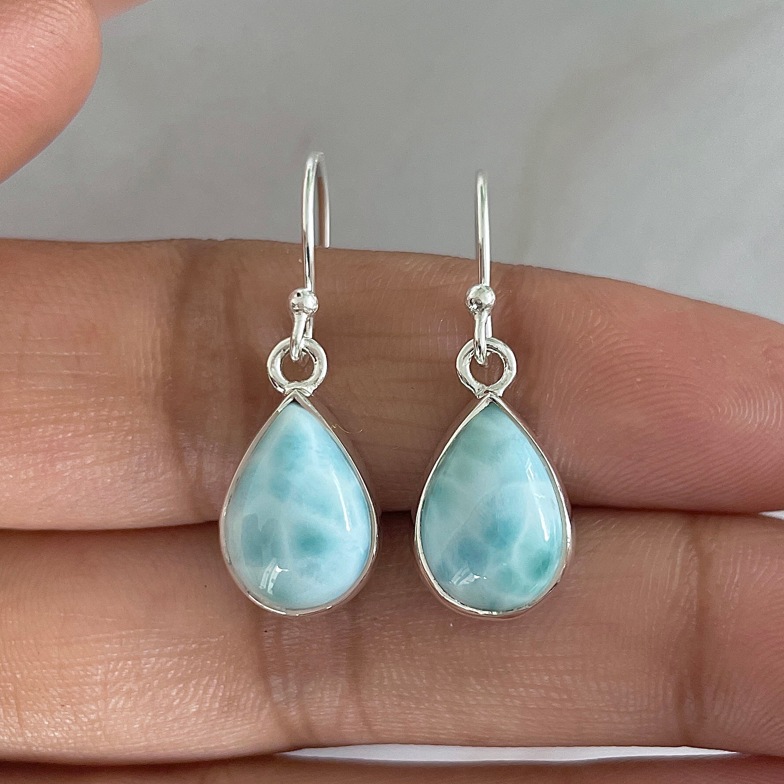 Larimar Earring-(LAR-E-1261.)