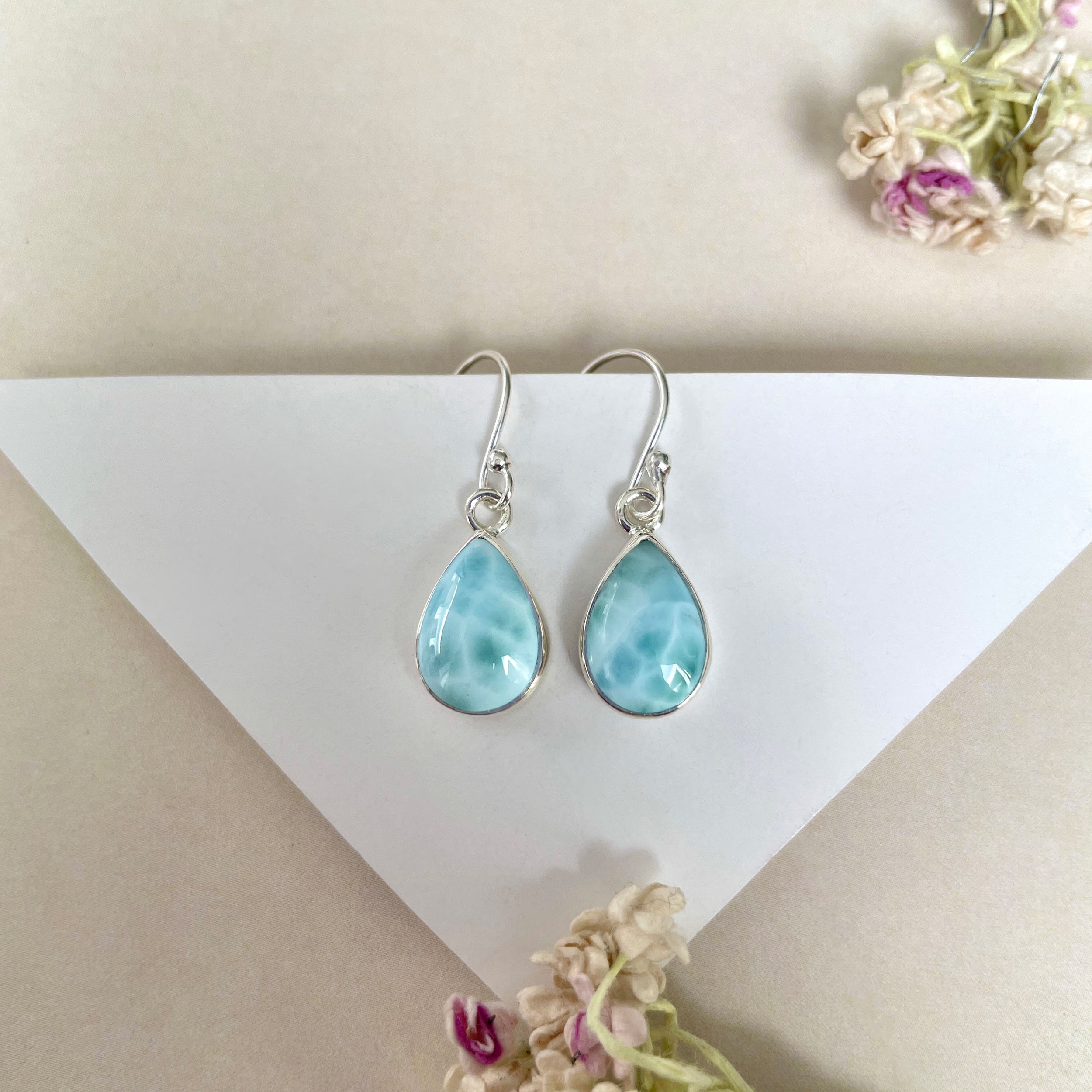 Larimar Earring-(LAR-E-1261.)