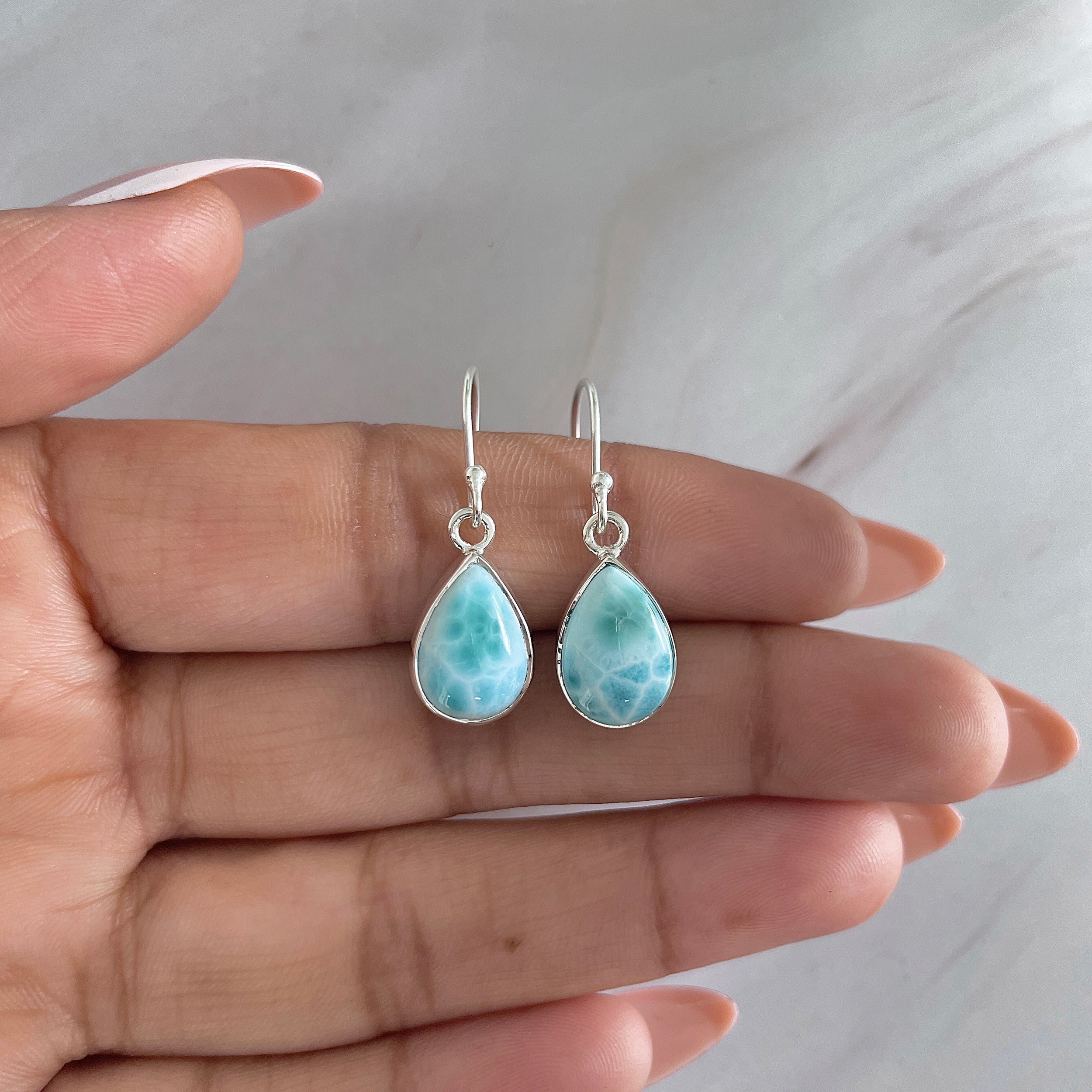 Larimar Earring-(LAR-E-1262.)