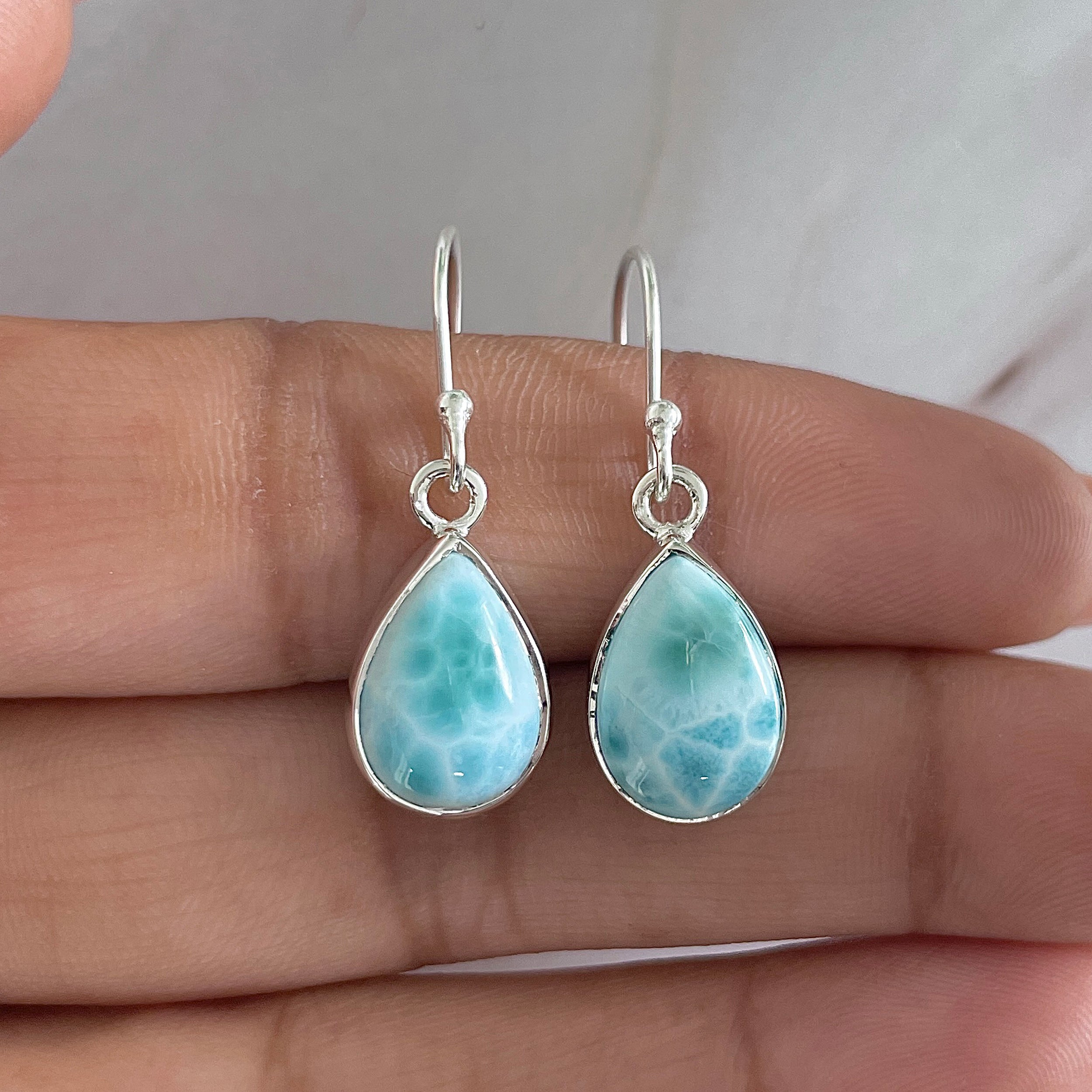 Larimar Earring-(LAR-E-1262.)