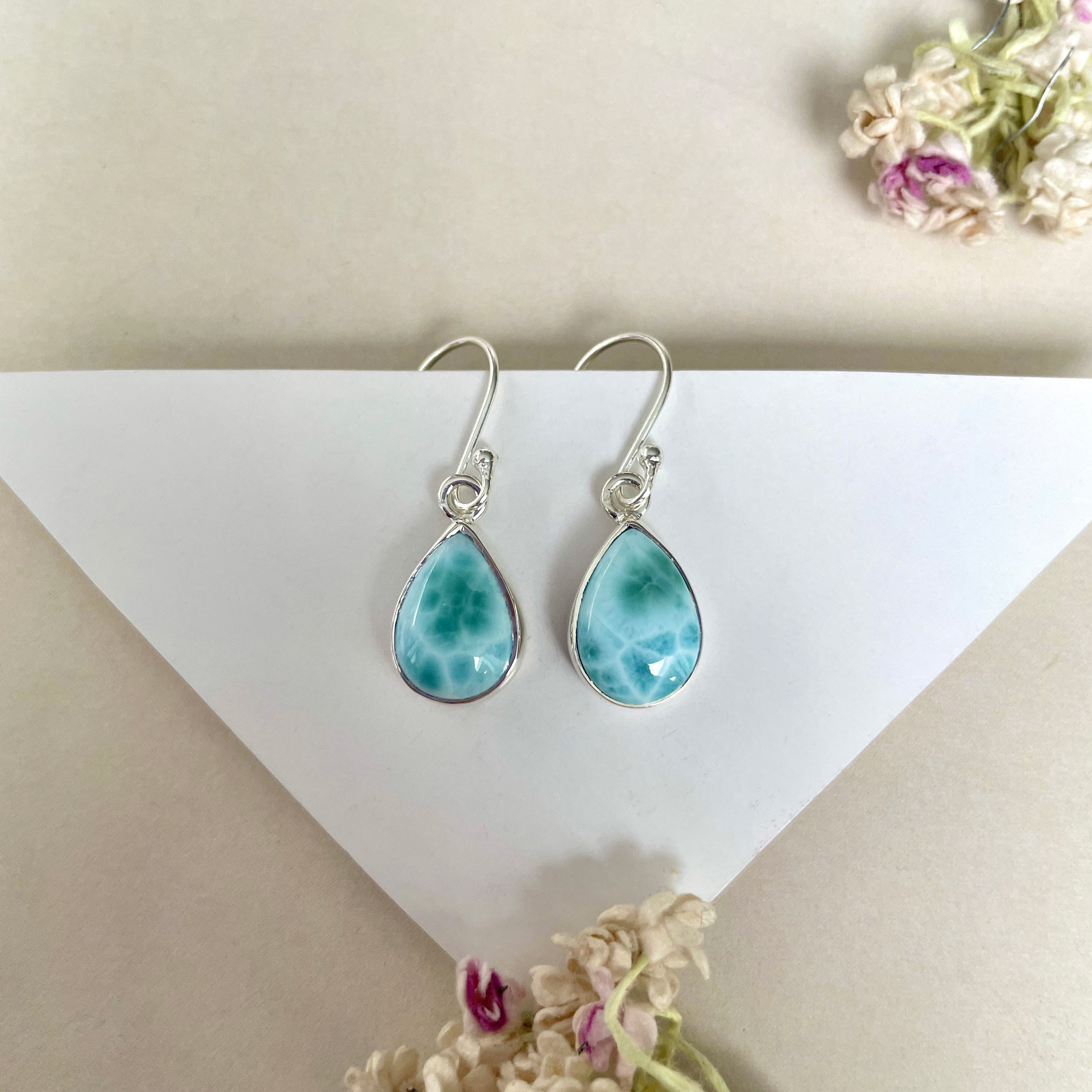 Larimar Earring-(LAR-E-1262.)