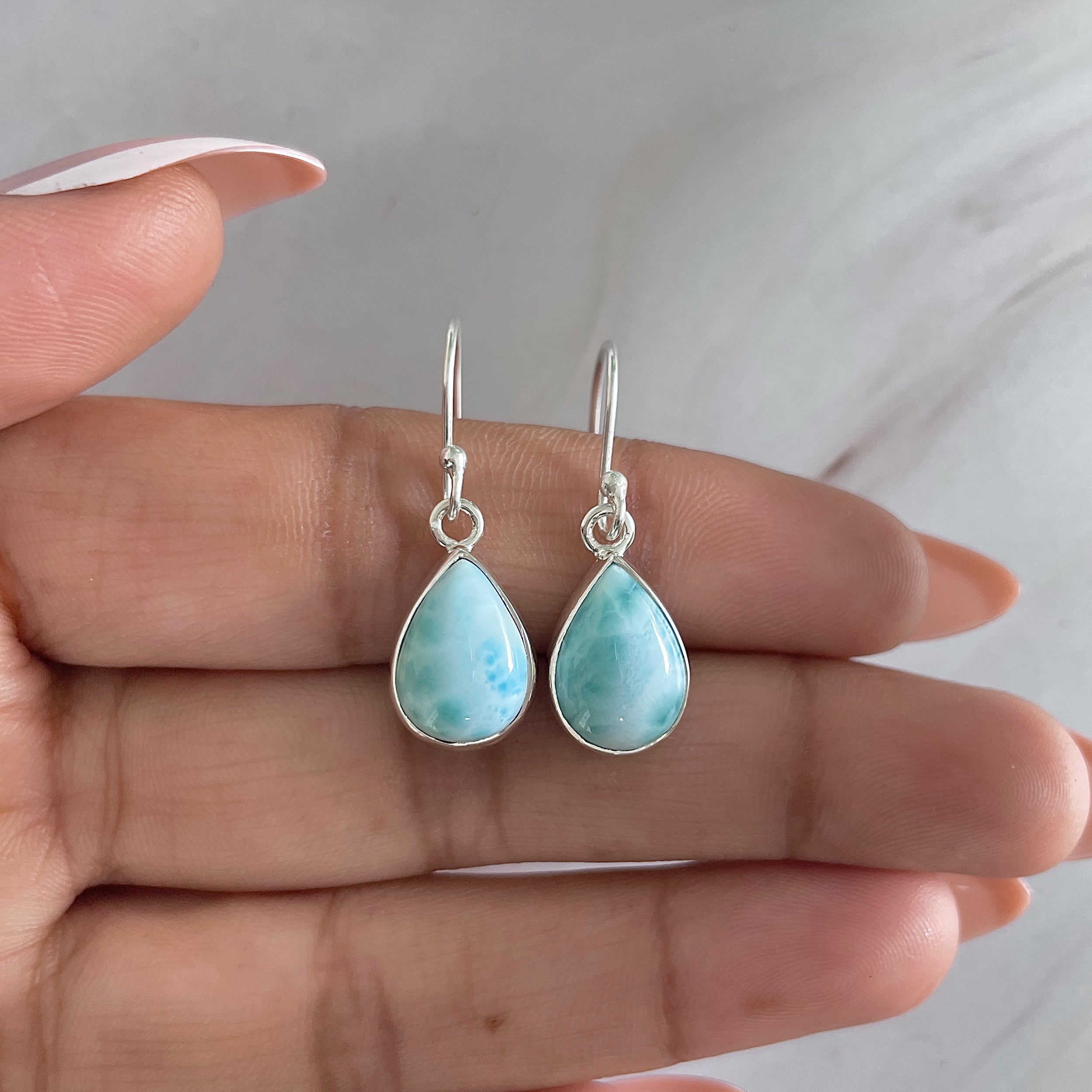 Larimar Earring-(LAR-E-1263.)