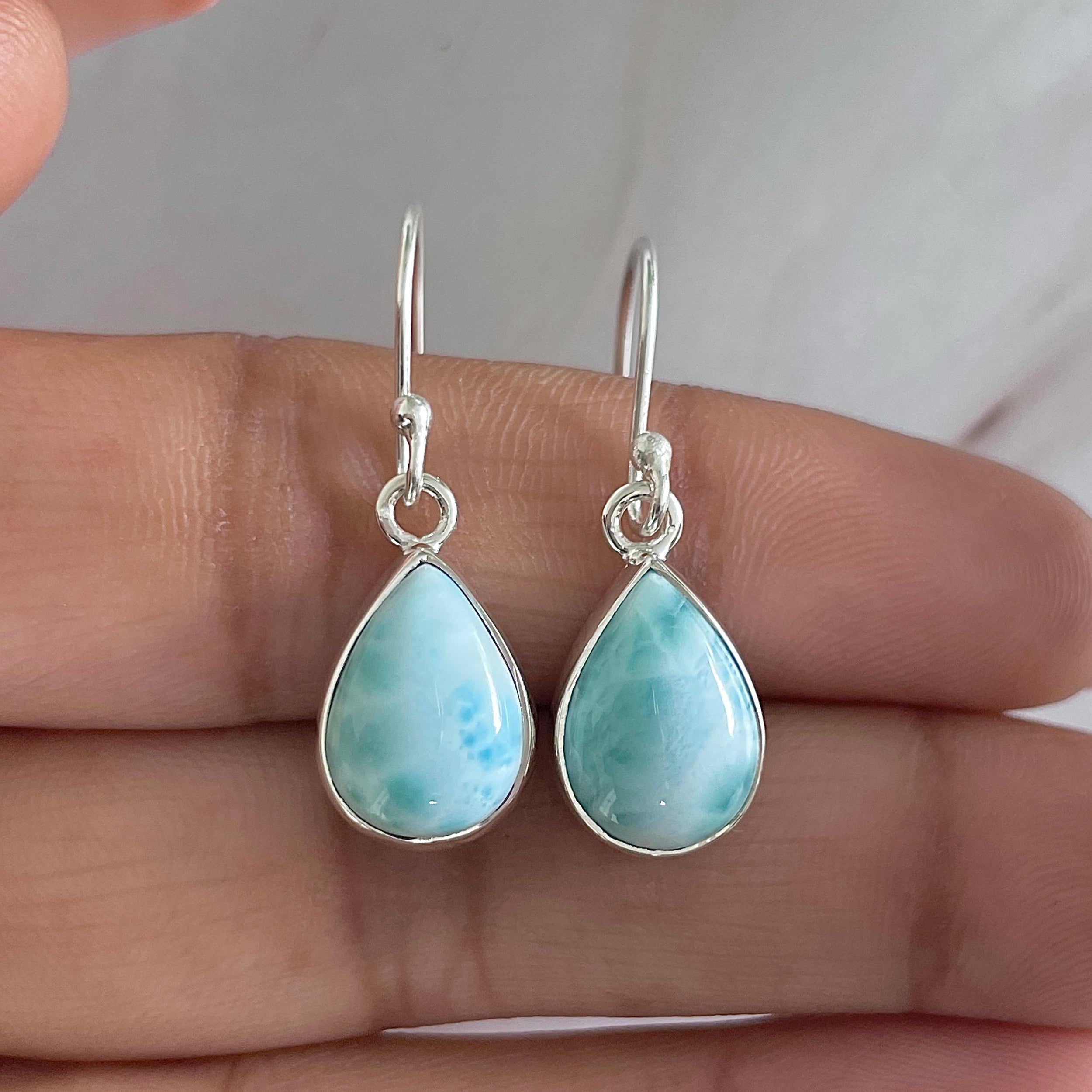 Larimar Earring-(LAR-E-1263.)