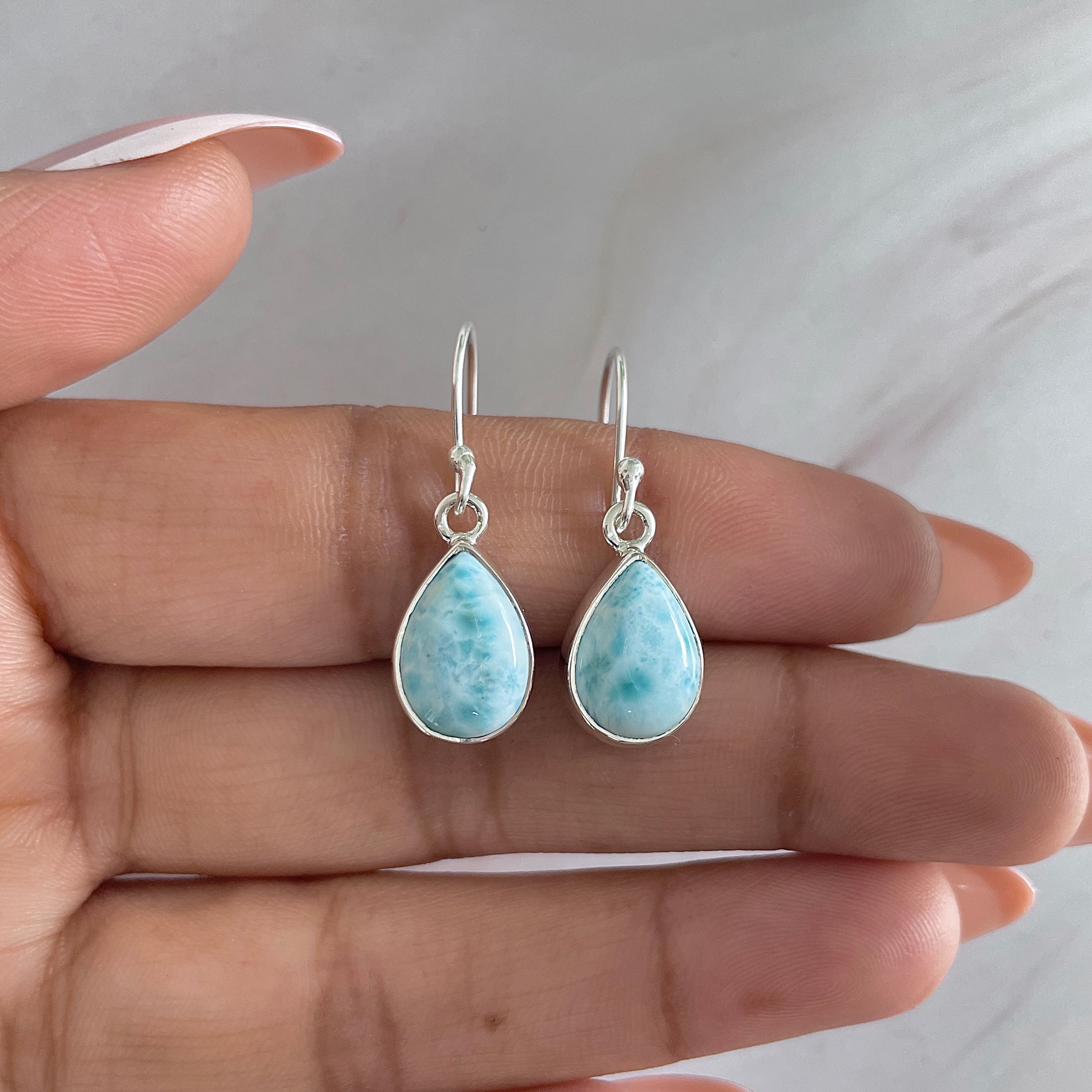 Larimar Earring-(LAR-E-1264.)
