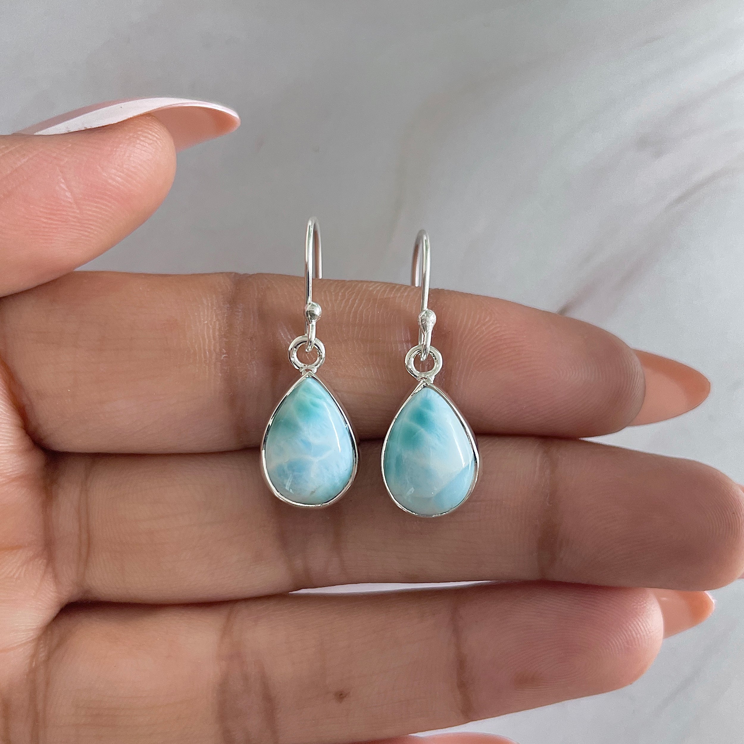 Larimar Earring-(LAR-E-1265.)
