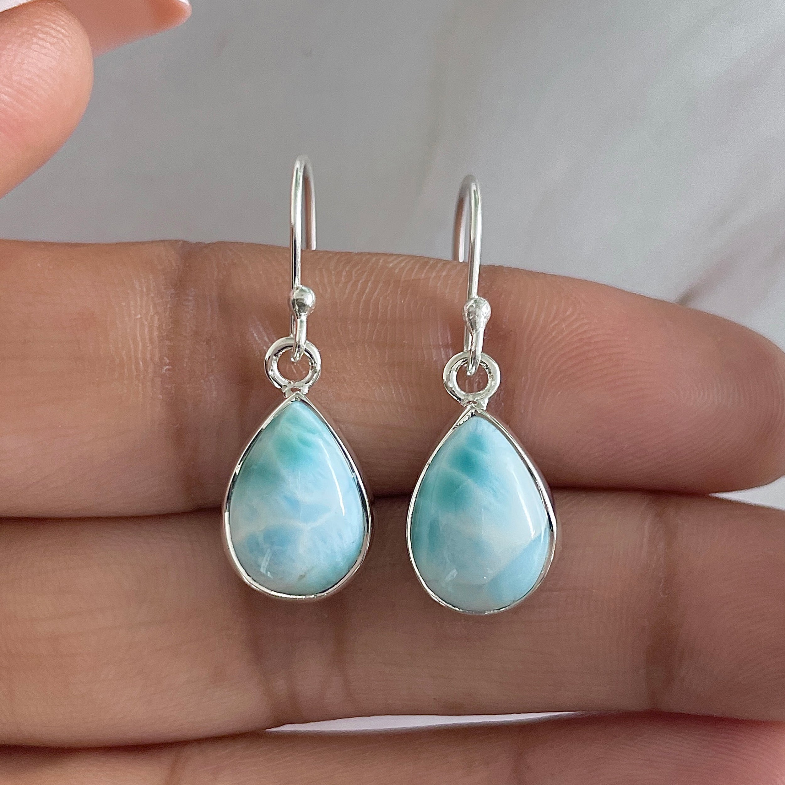 Larimar Earring-(LAR-E-1265.)