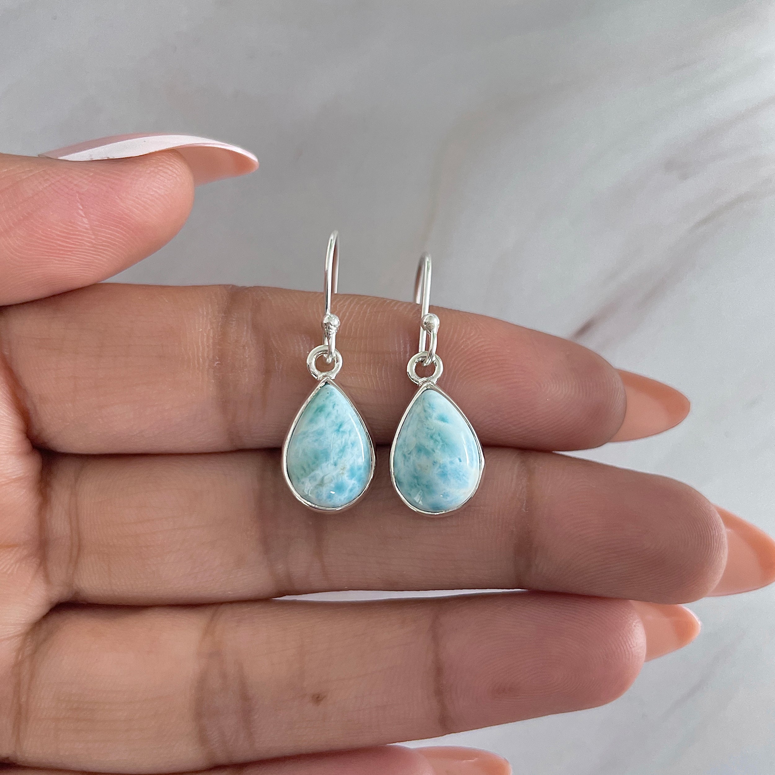 Larimar Earring-(LAR-E-1266.)