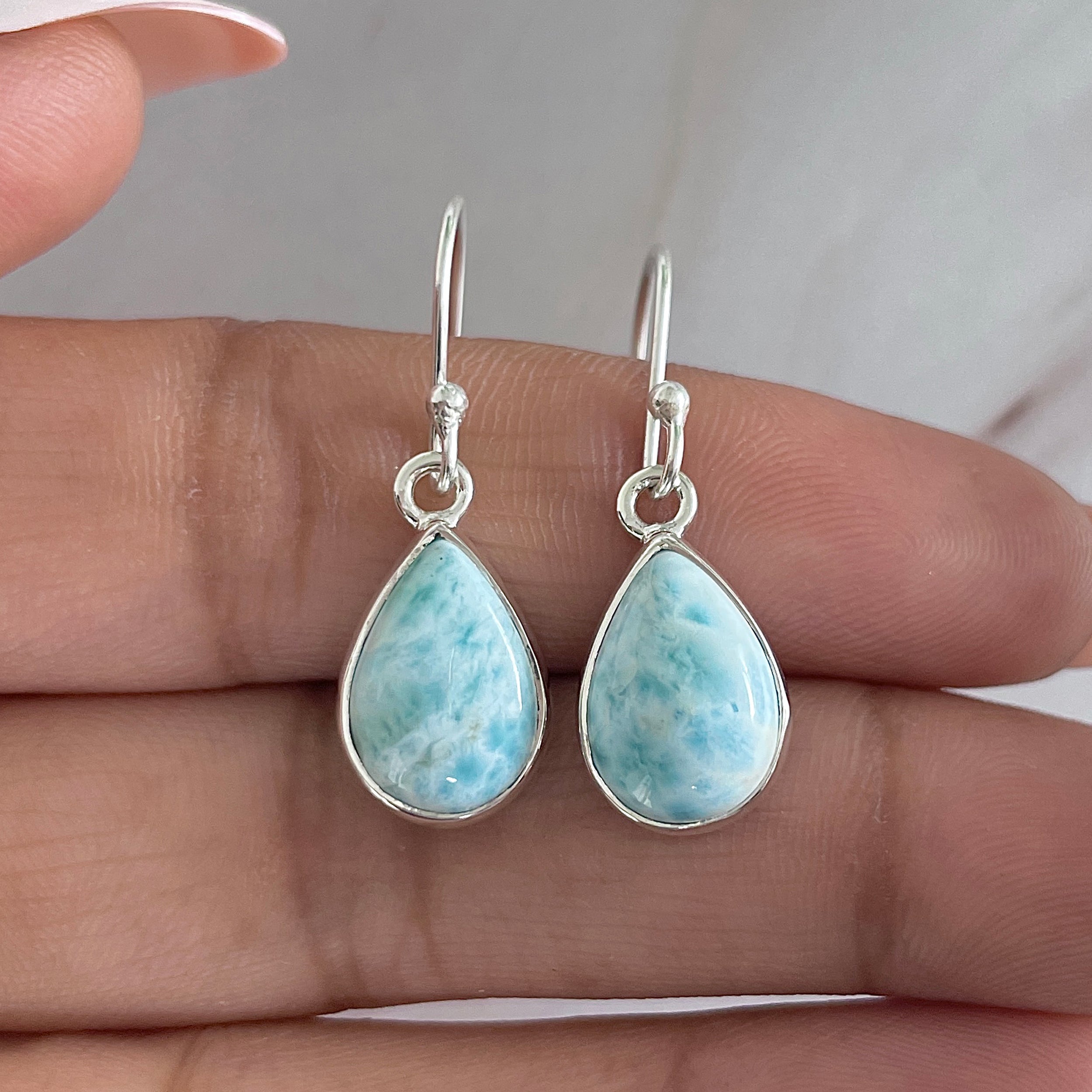 Larimar Earring-(LAR-E-1266.)
