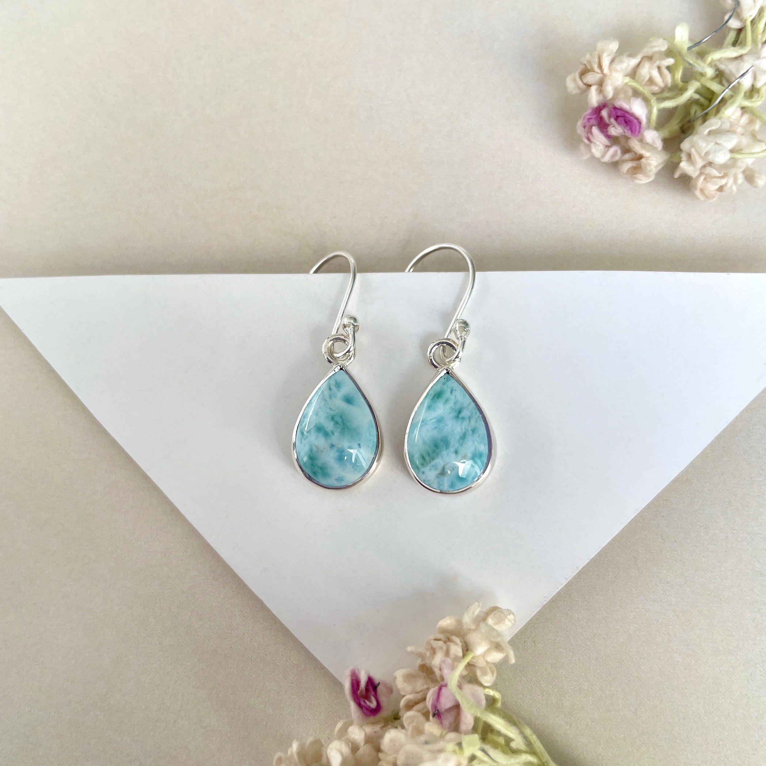 Larimar Earring-(LAR-E-1266.)