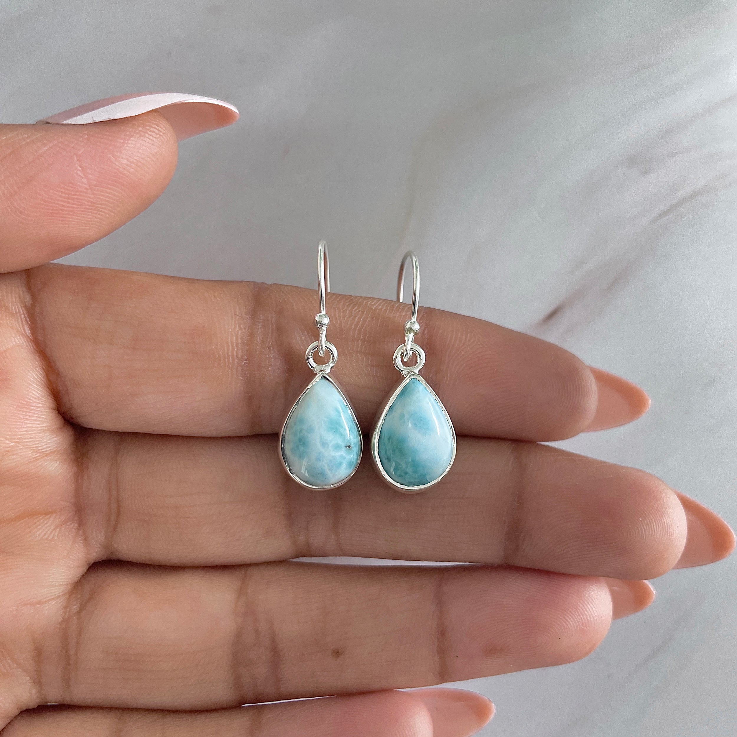 Larimar Earring-(LAR-E-1267.)