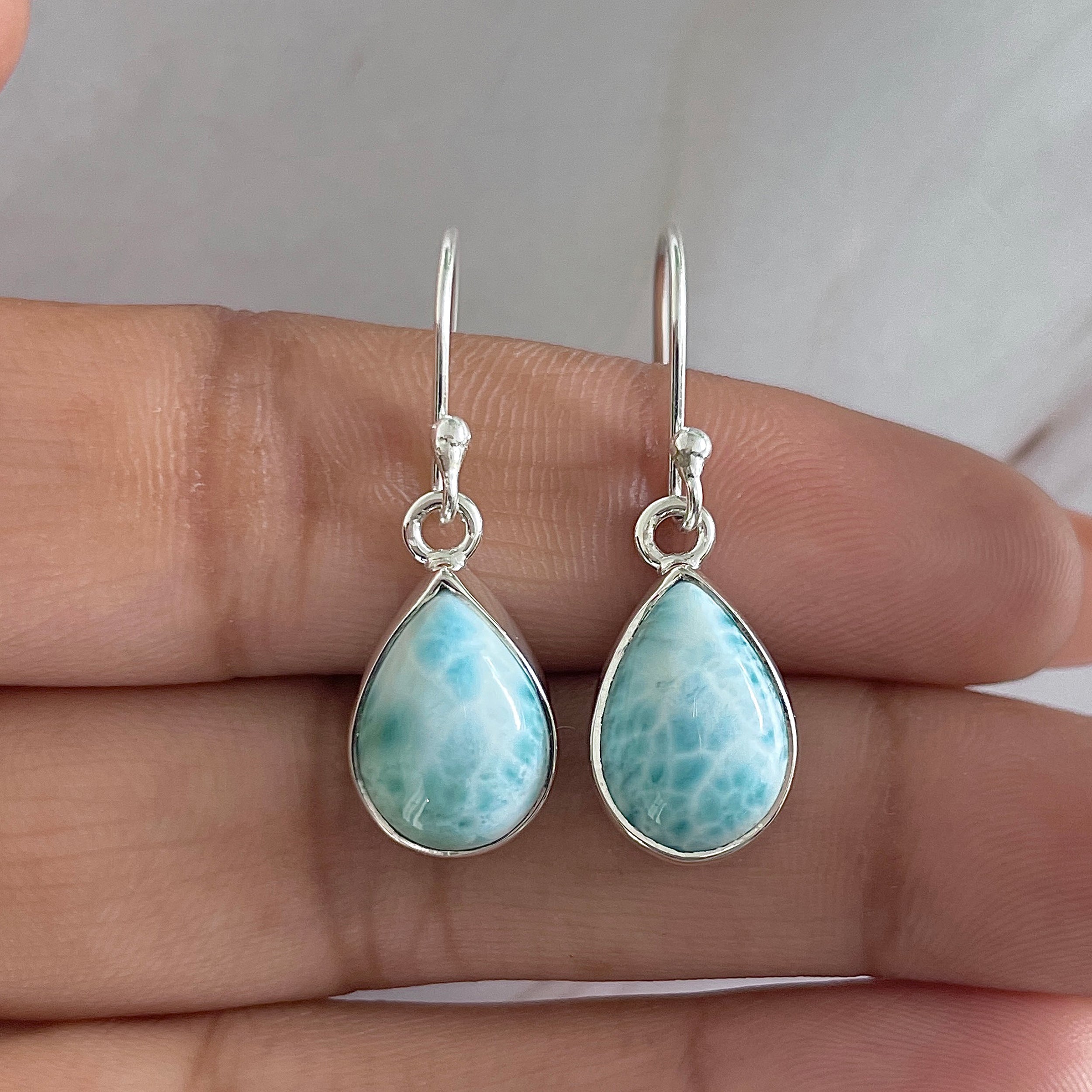 Larimar Earring-(LAR-E-1268.)