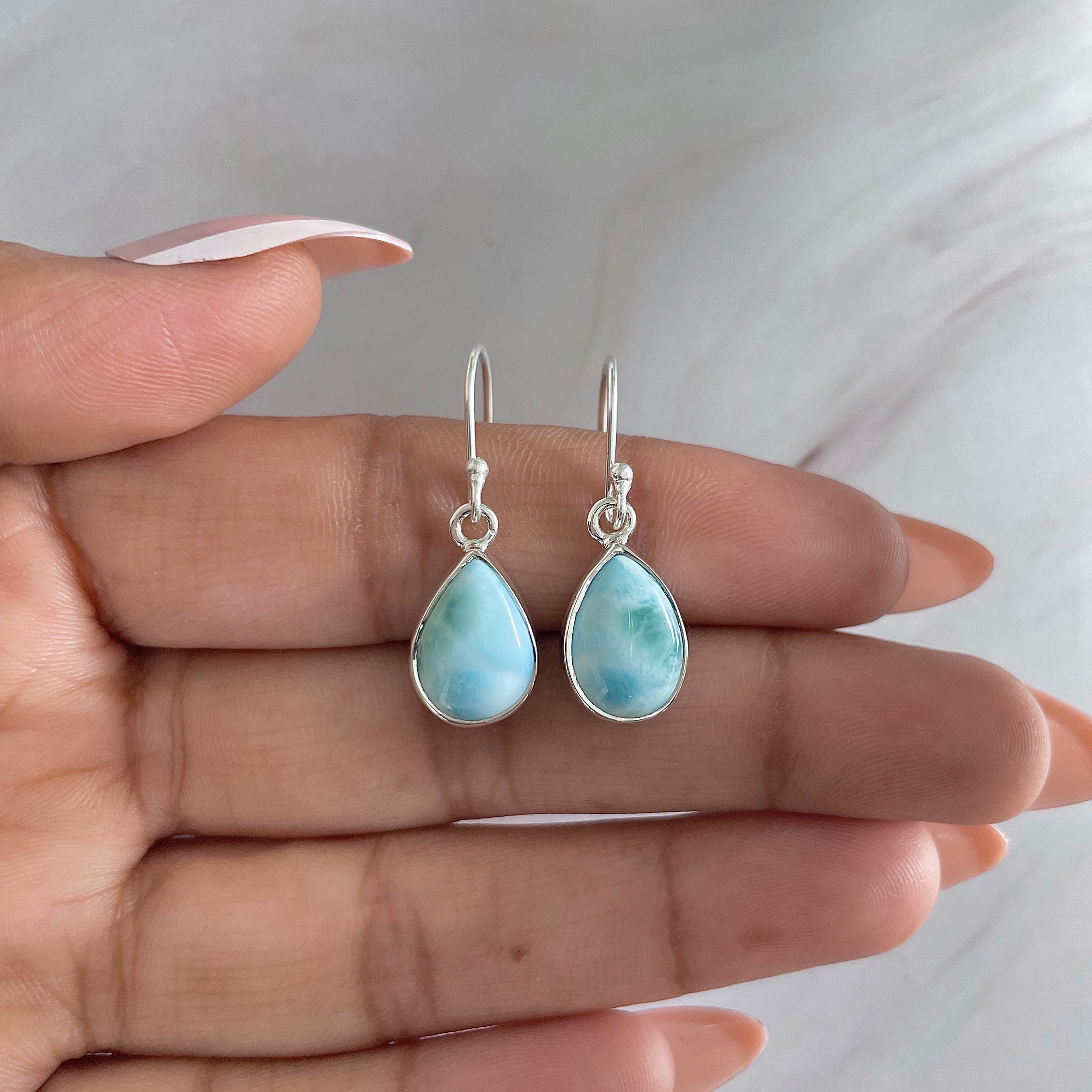 Larimar Earring-(LAR-E-1269.)