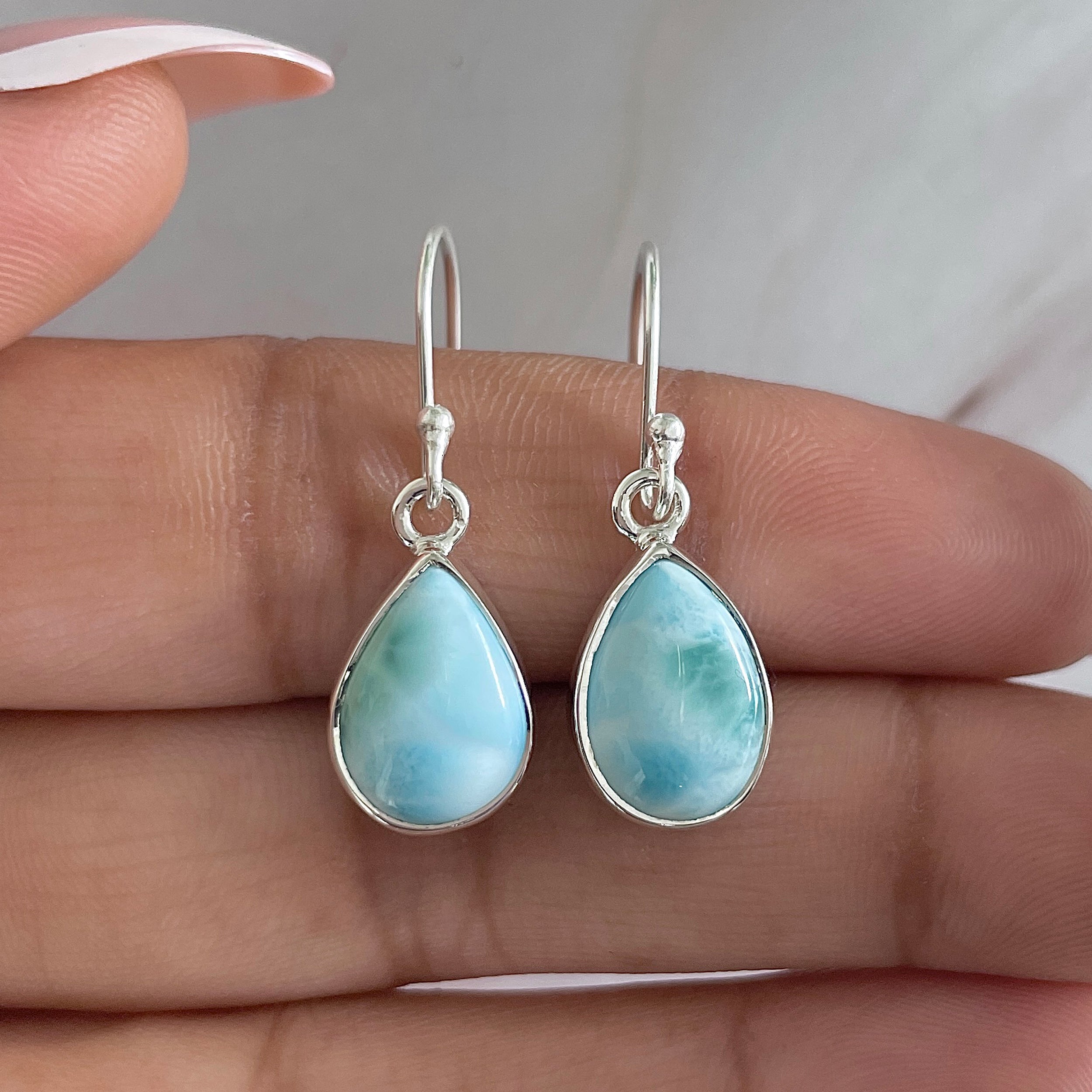 Larimar Earring-(LAR-E-1269.)
