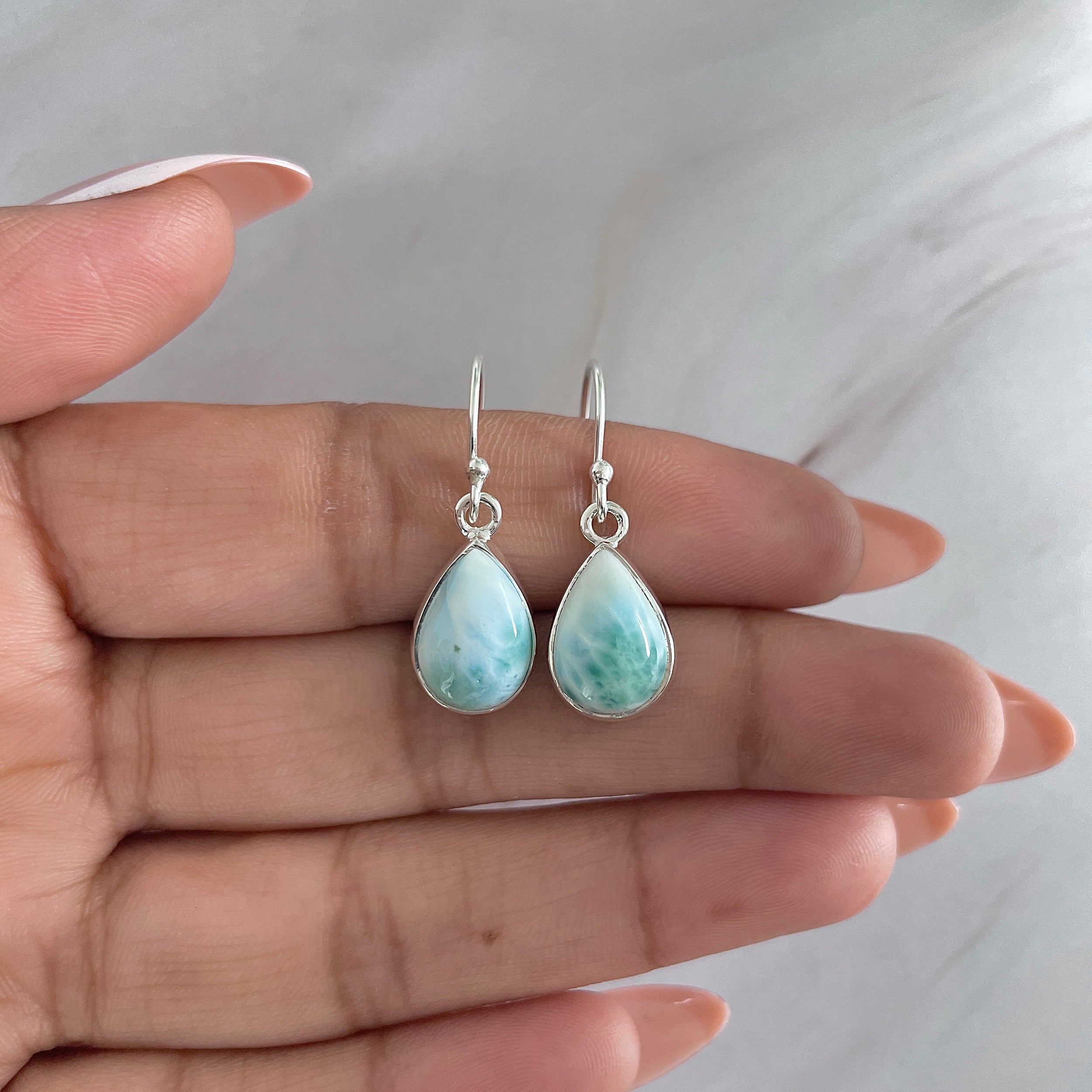 Larimar Earring-(LAR-E-1270.)