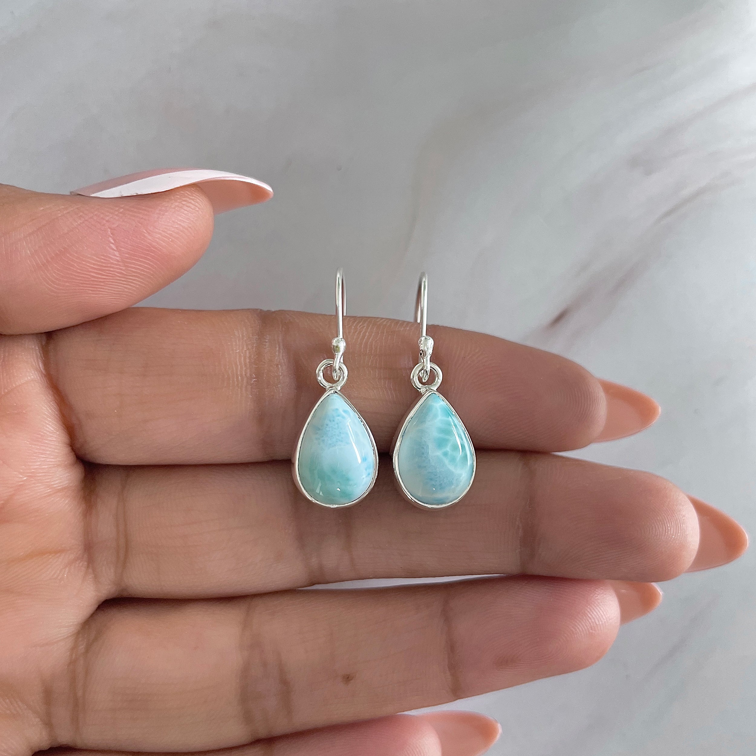 Larimar Earring-(LAR-E-1271.)