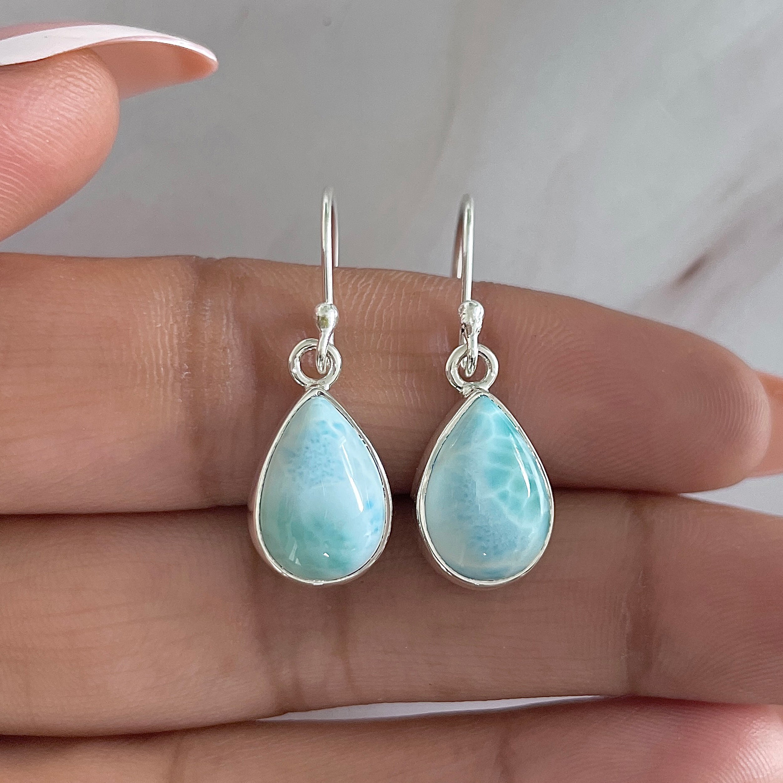 Larimar Earring-(LAR-E-1271.)