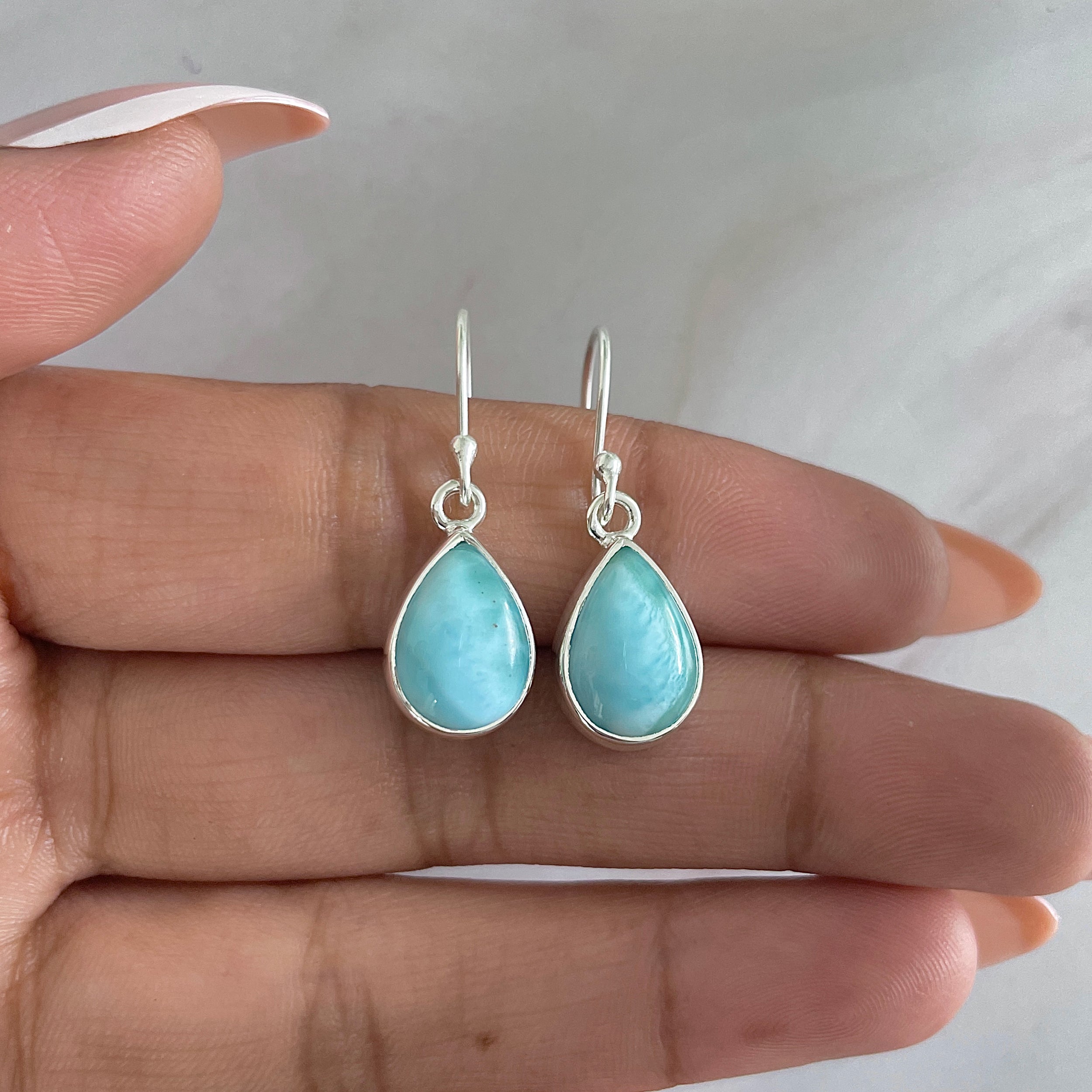 Larimar Earring-(LAR-E-1272.)