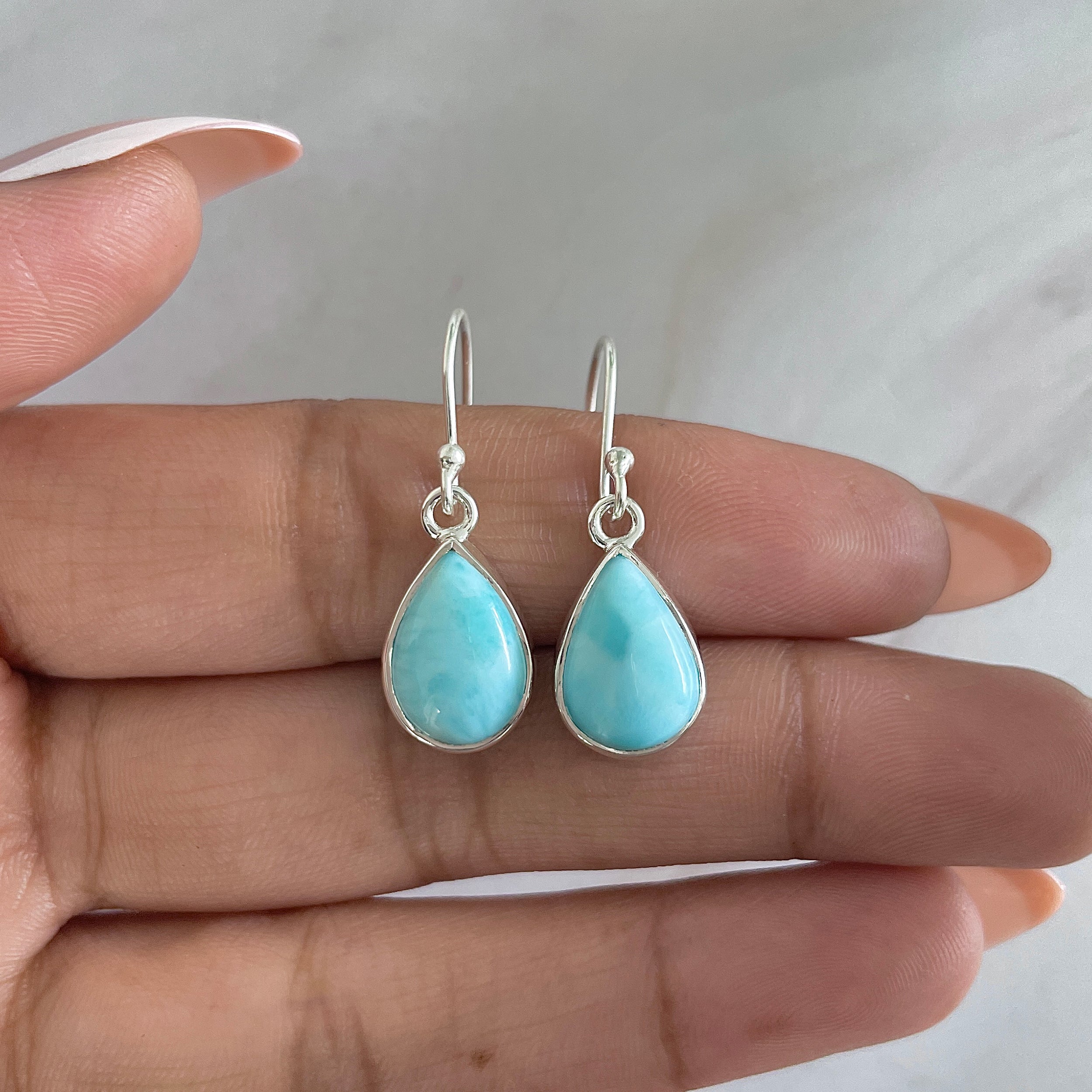 Larimar Earring-(LAR-E-1273.)