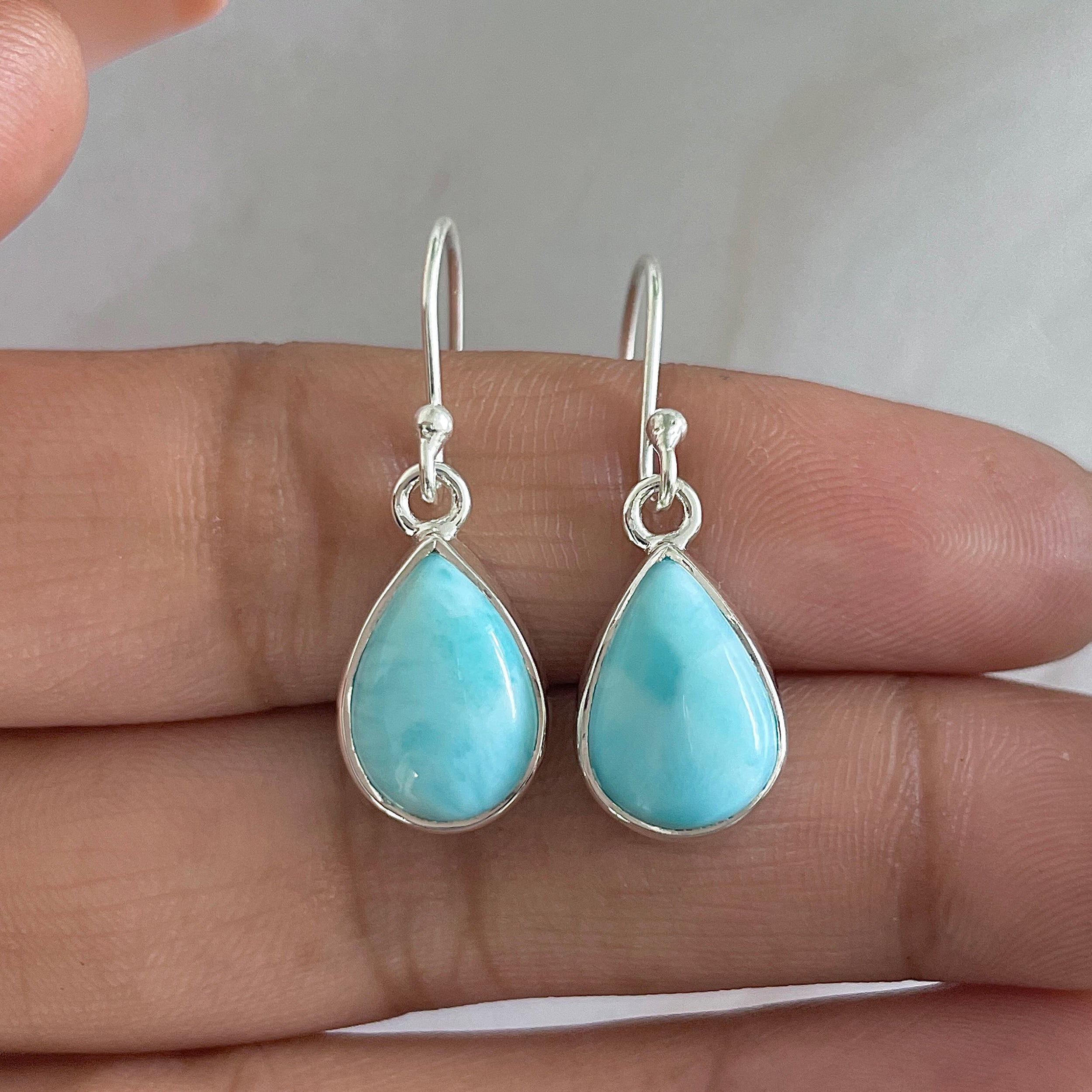 Larimar Earring-(LAR-E-1273.)