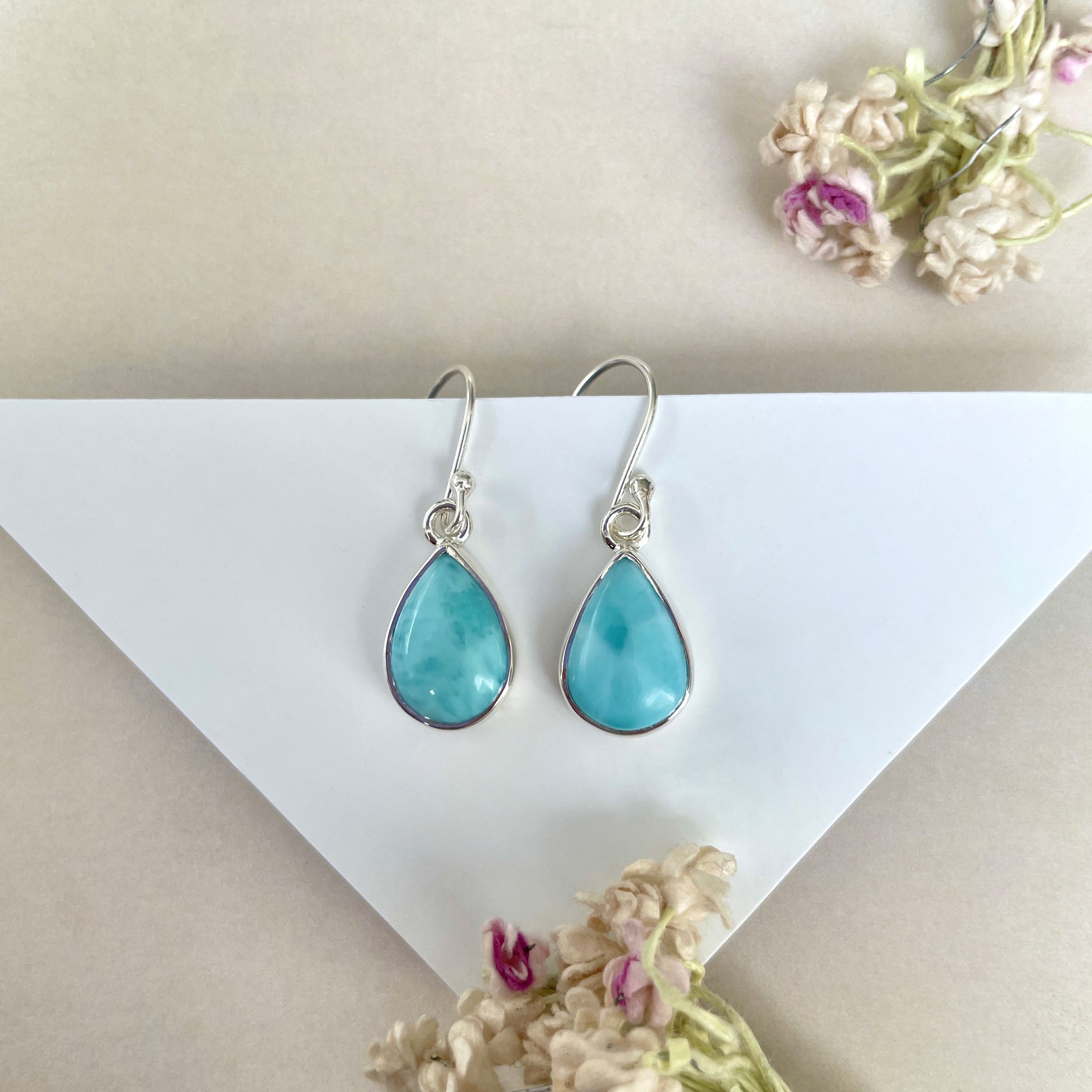 Larimar Earring-(LAR-E-1273.)