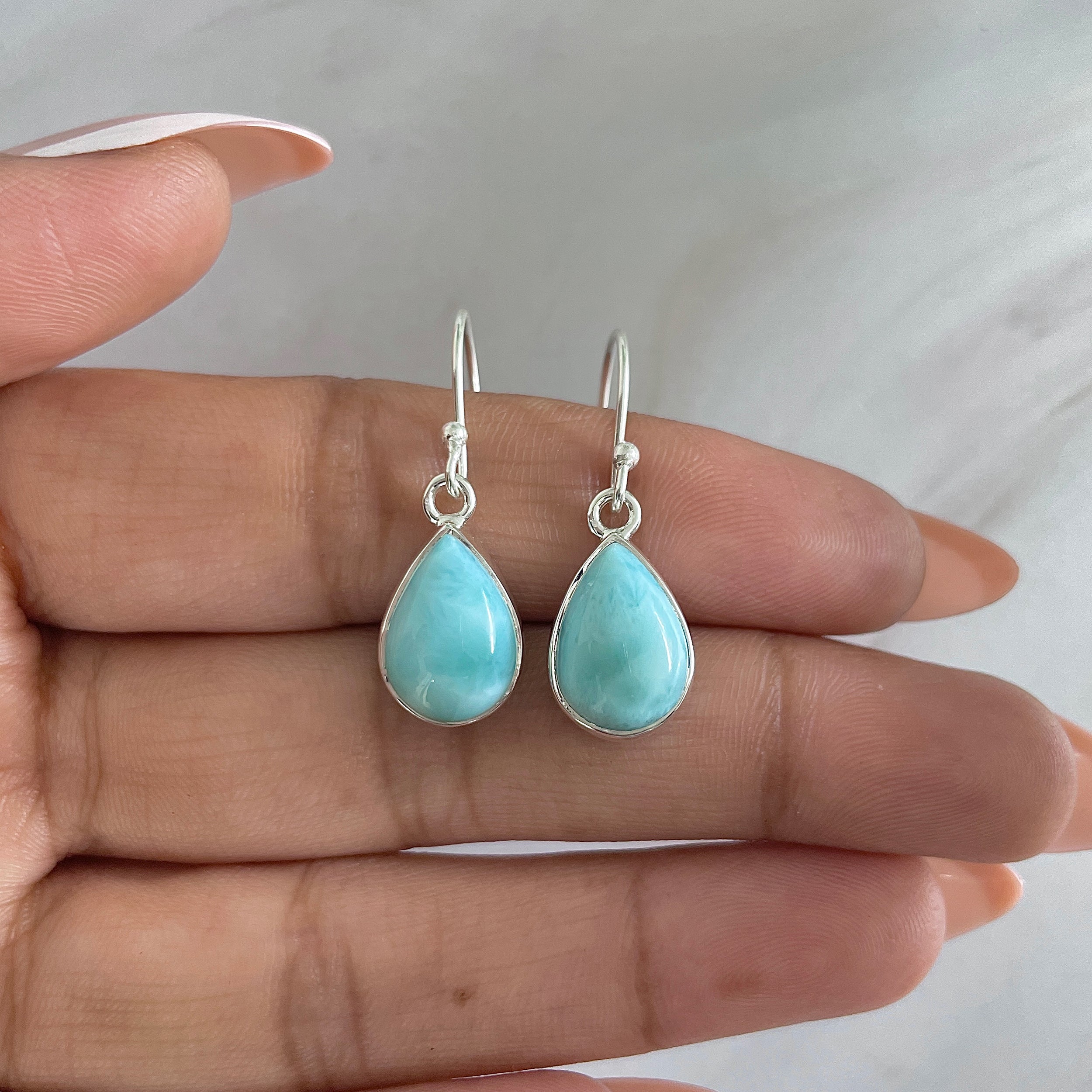 Larimar Earring-(LAR-E-1274.)