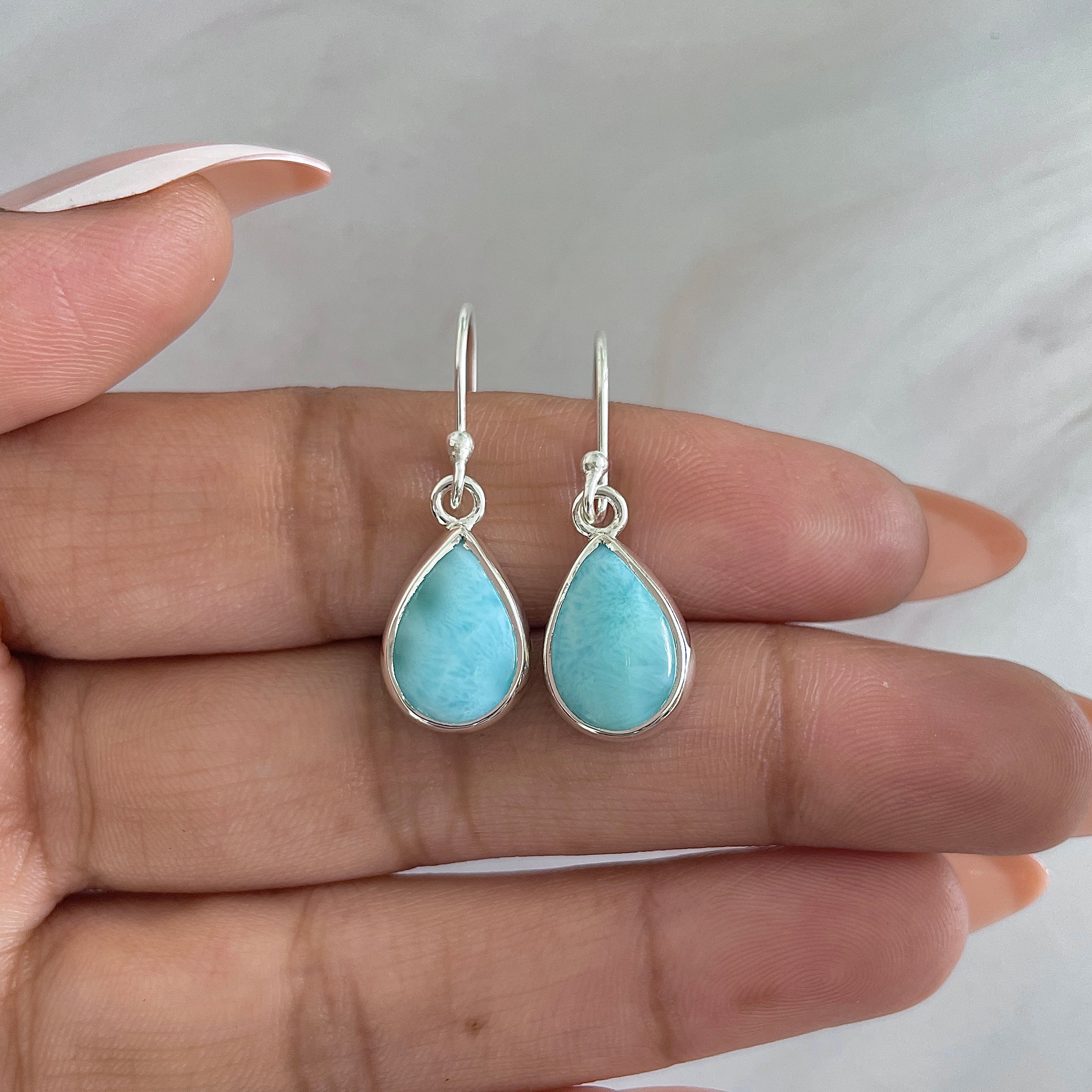 Larimar Earring-(LAR-E-1275.)
