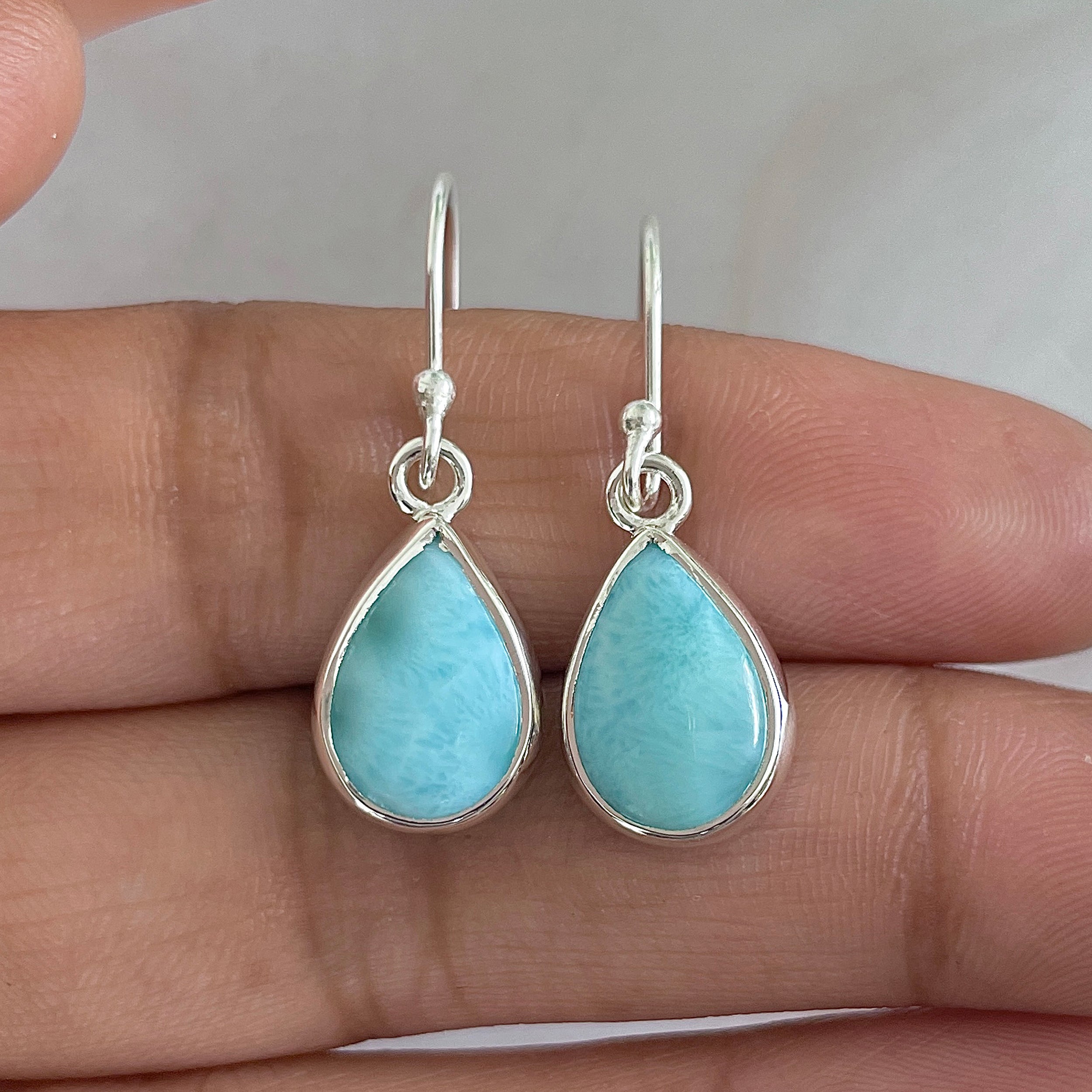 Larimar Earring-(LAR-E-1275.)