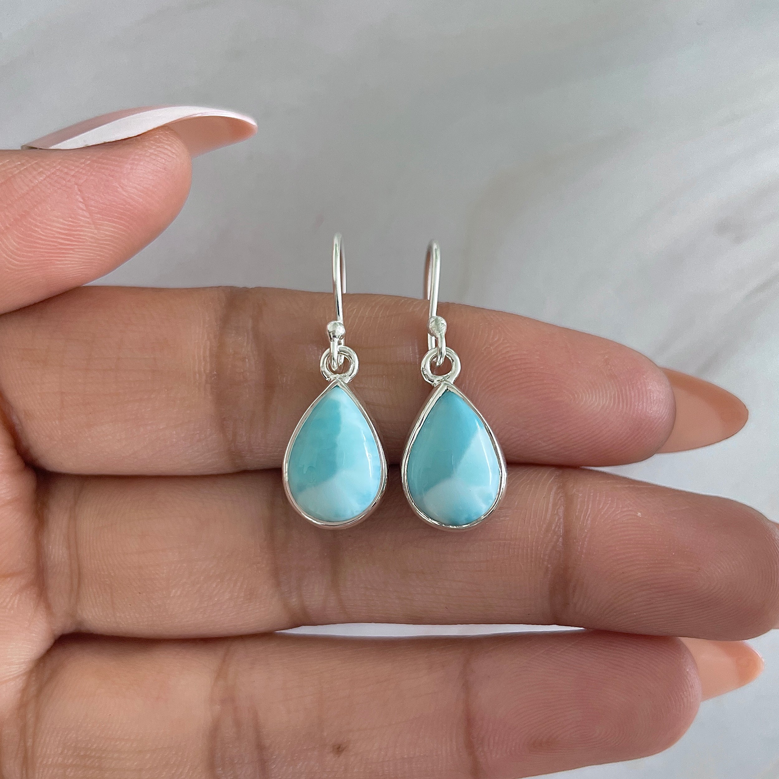 Larimar Earring-(LAR-E-1276.)