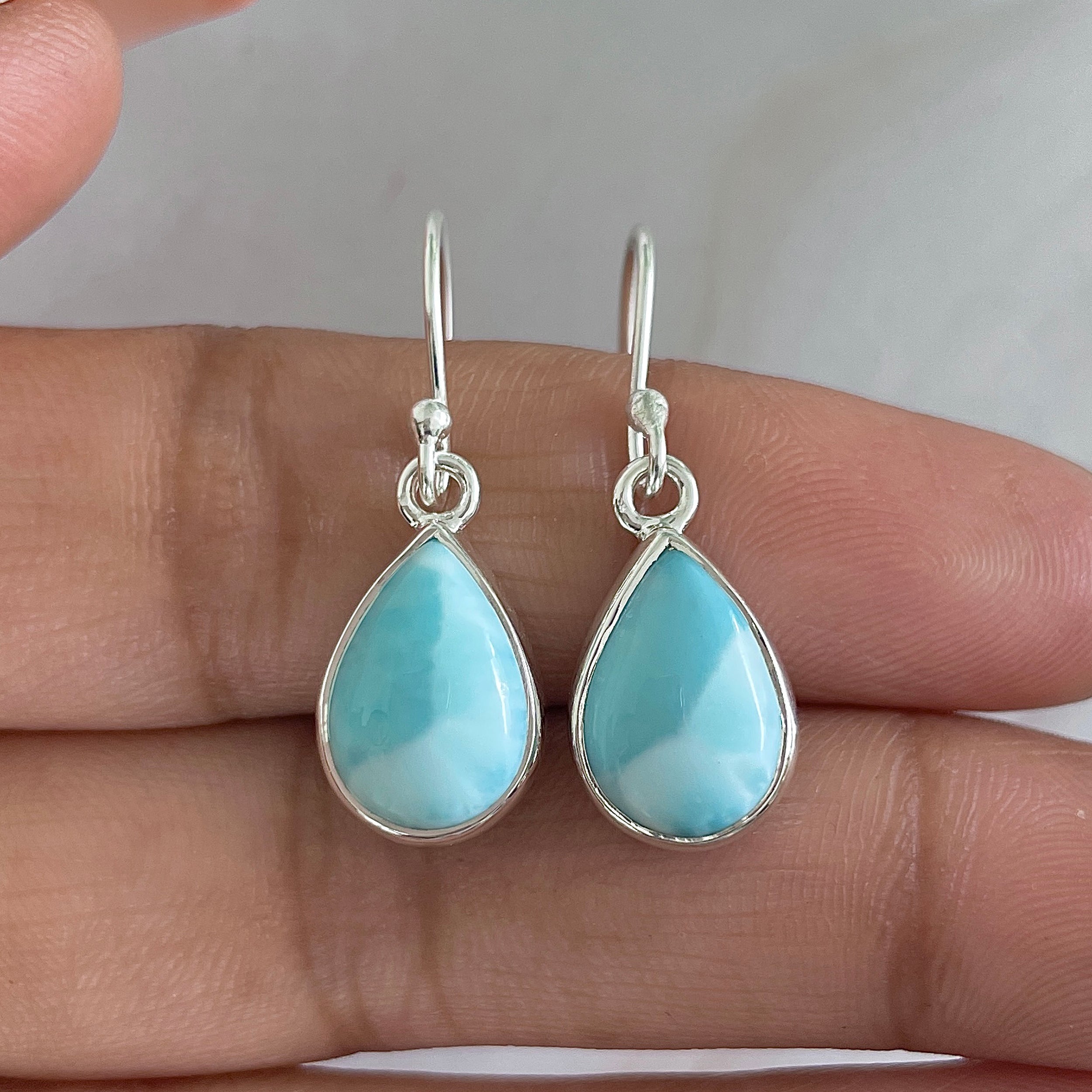 Larimar Earring-(LAR-E-1276.)