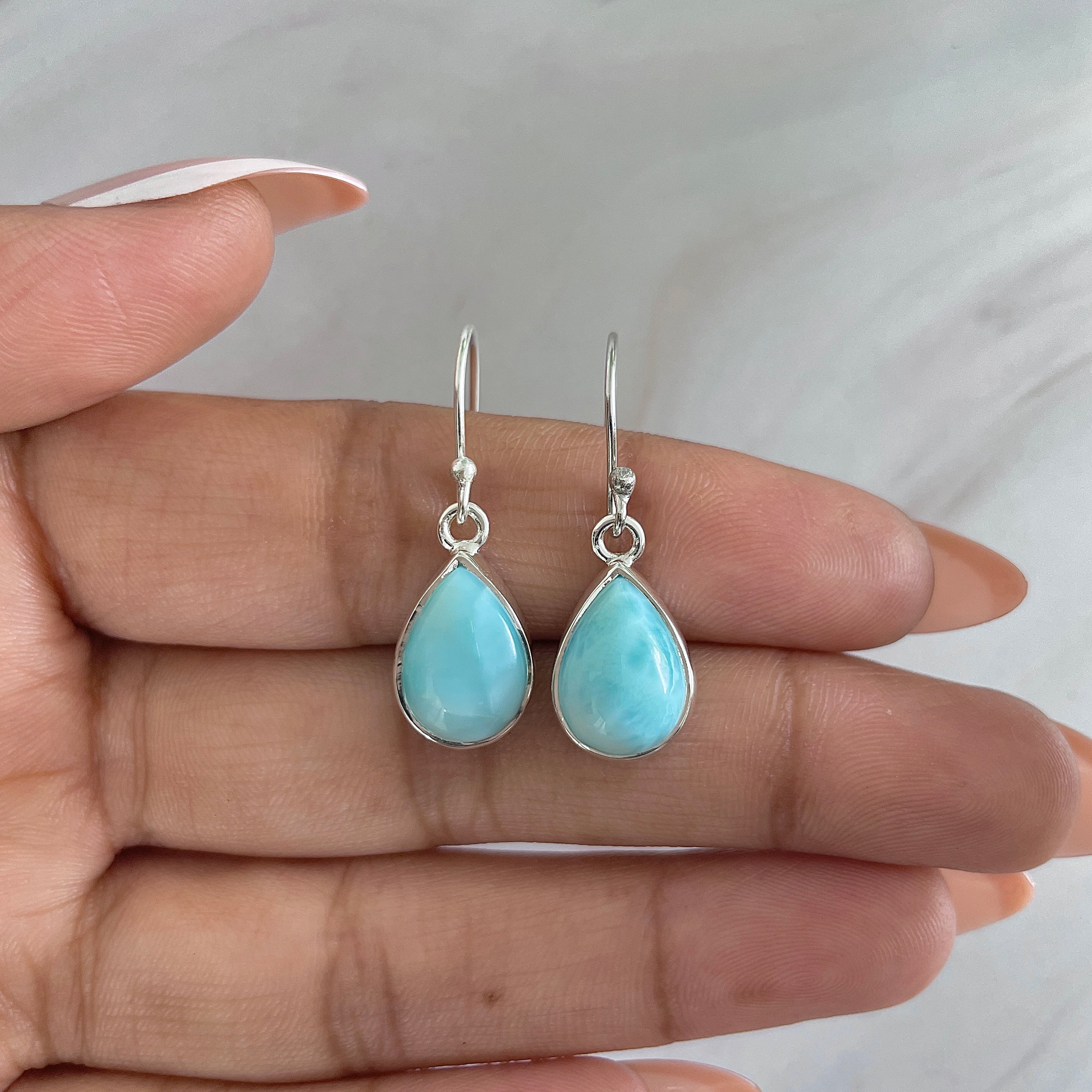 Larimar Earring-(LAR-E-1277.)
