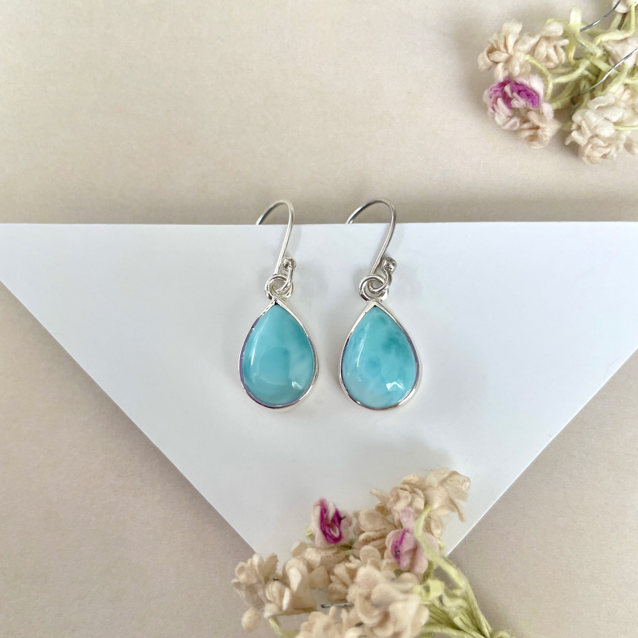 Larimar Earring-(LAR-E-1277.)