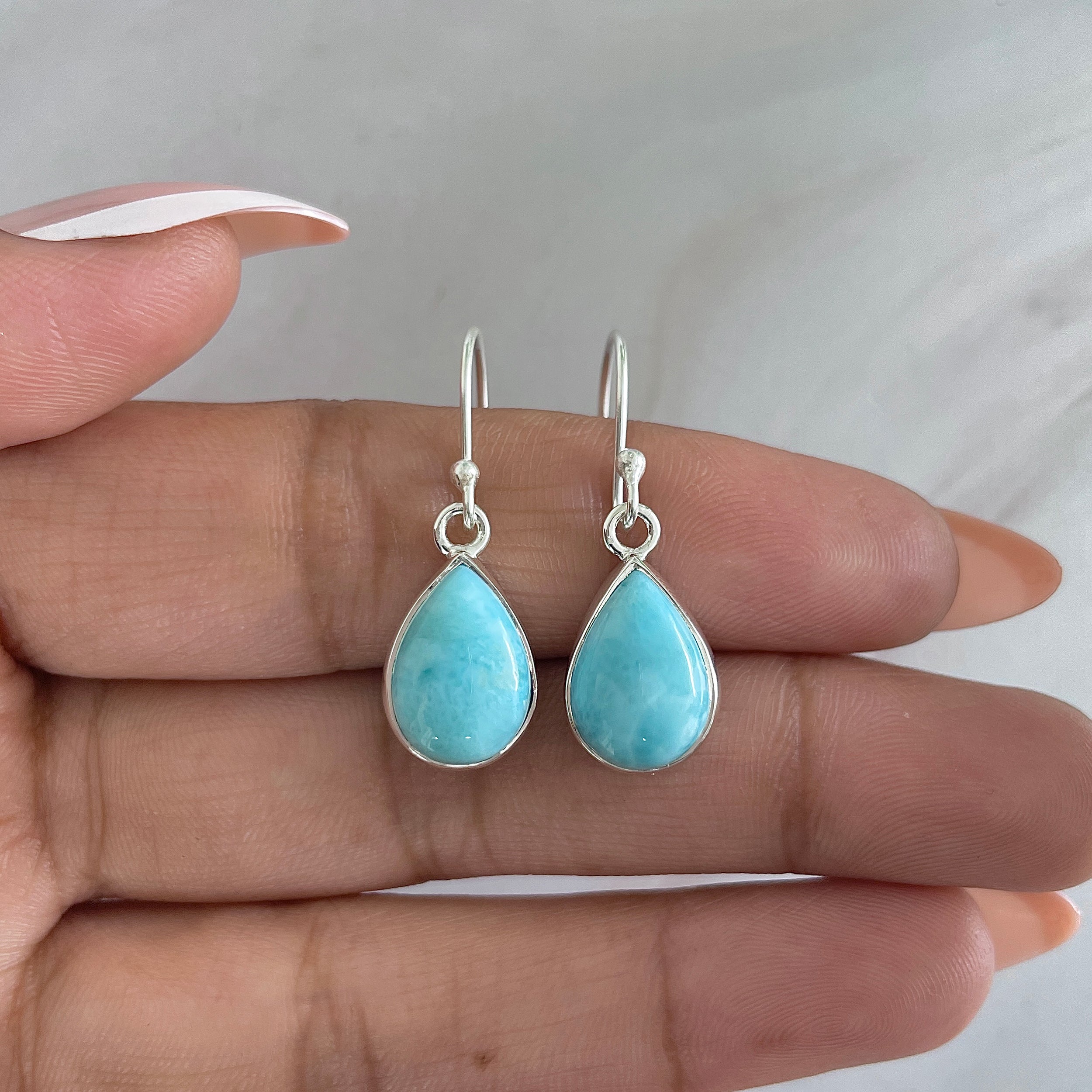 Larimar Earring-(LAR-E-1278.)