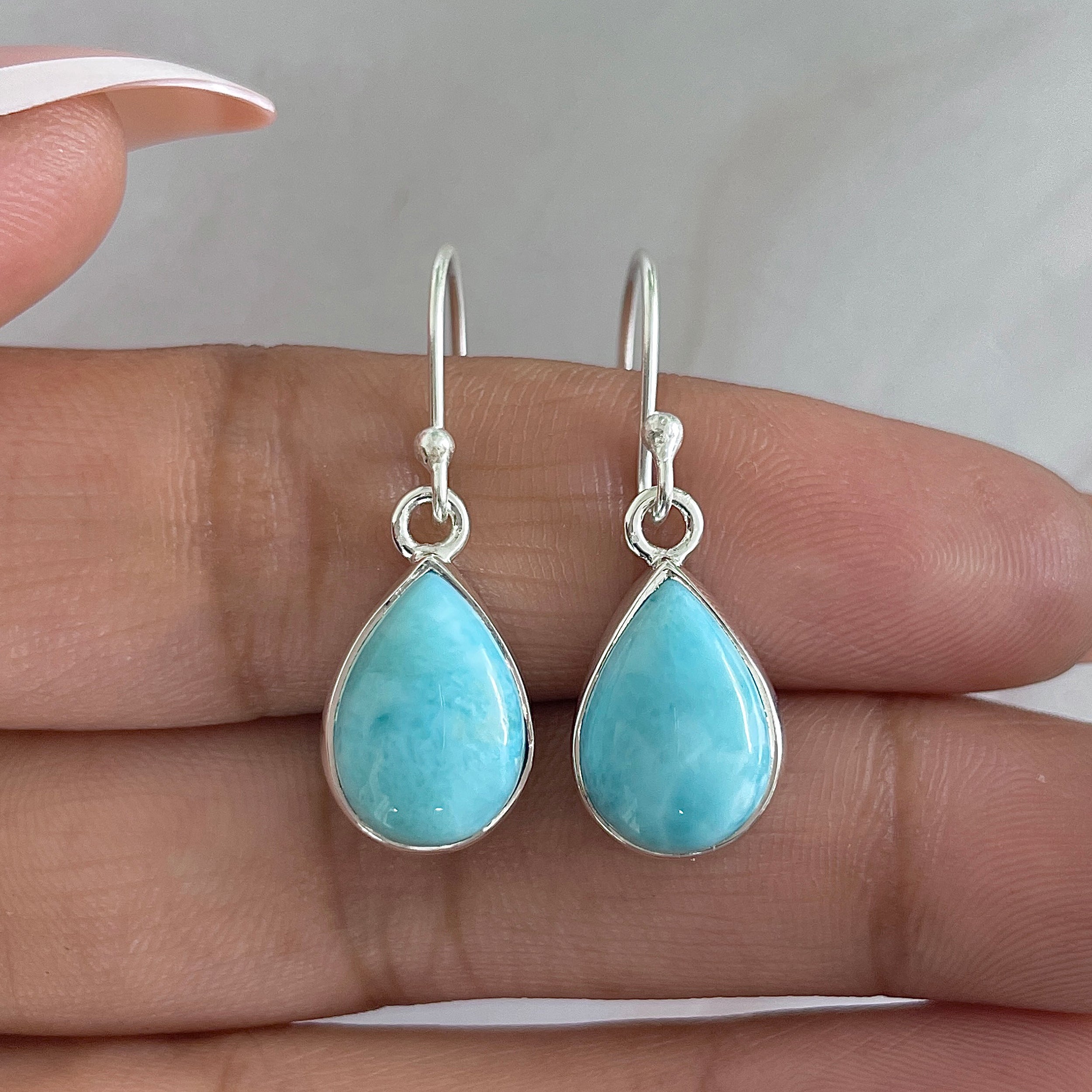 Larimar Earring-(LAR-E-1278.)