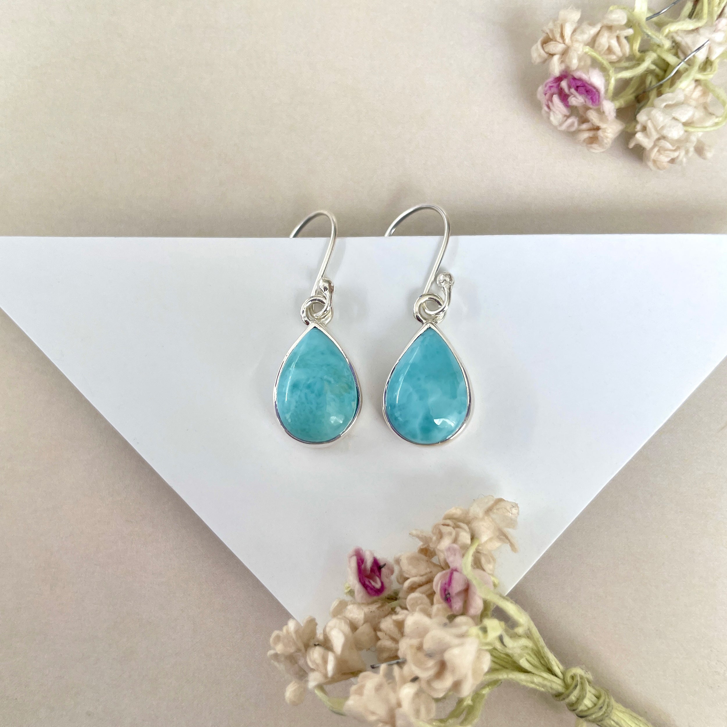 Larimar Earring-(LAR-E-1278.)