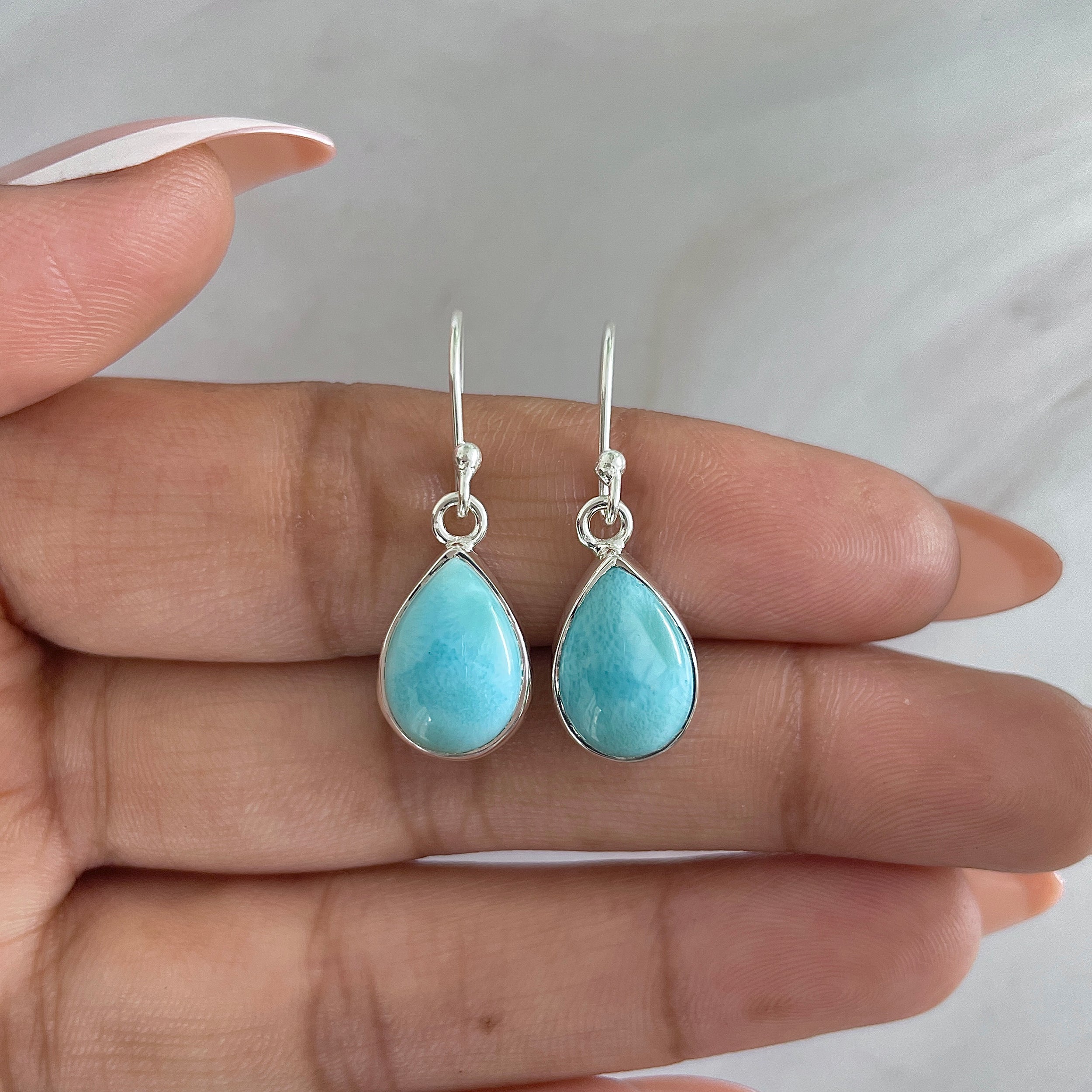 Larimar Earring-(LAR-E-1279.)