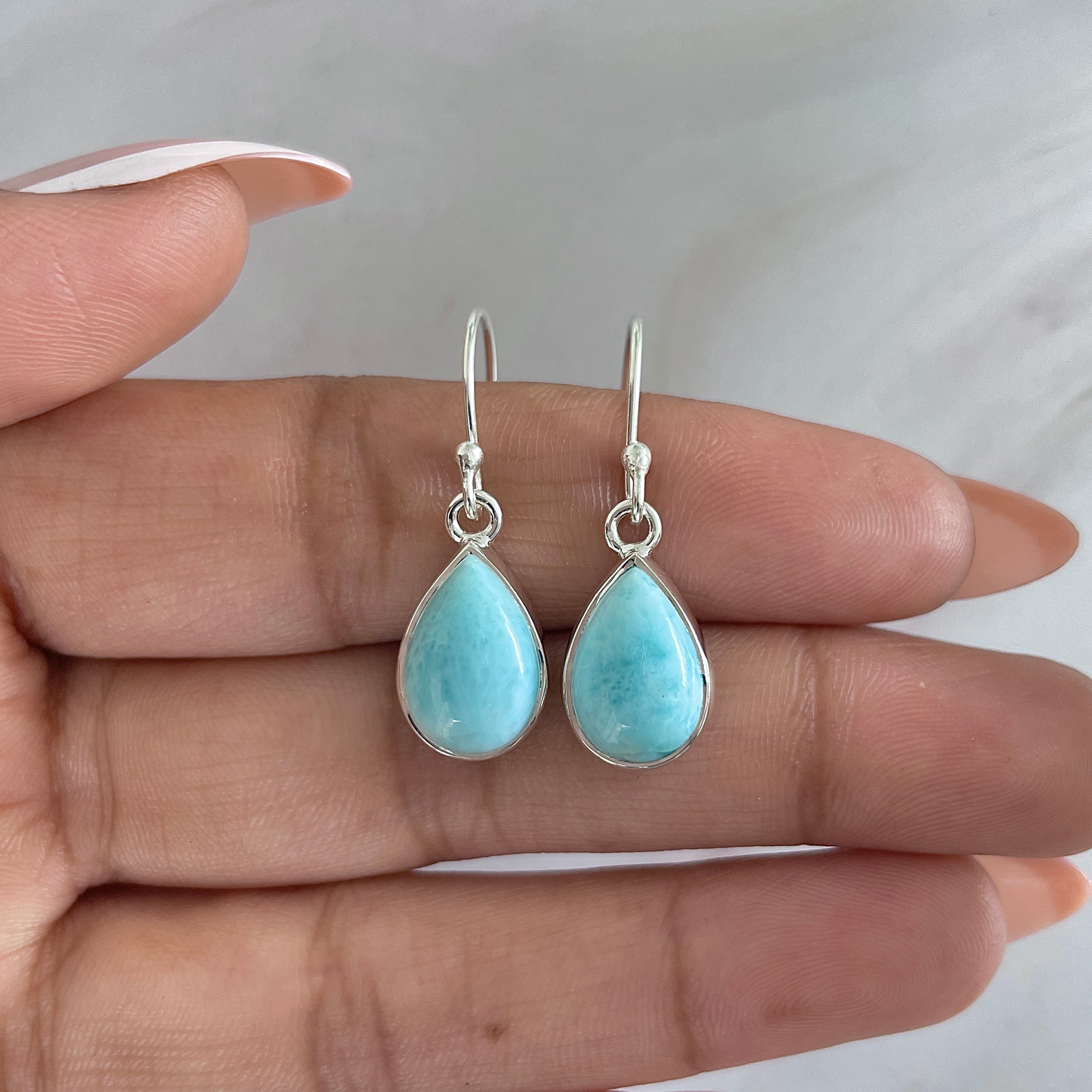 Larimar Earring-(LAR-E-1280.)