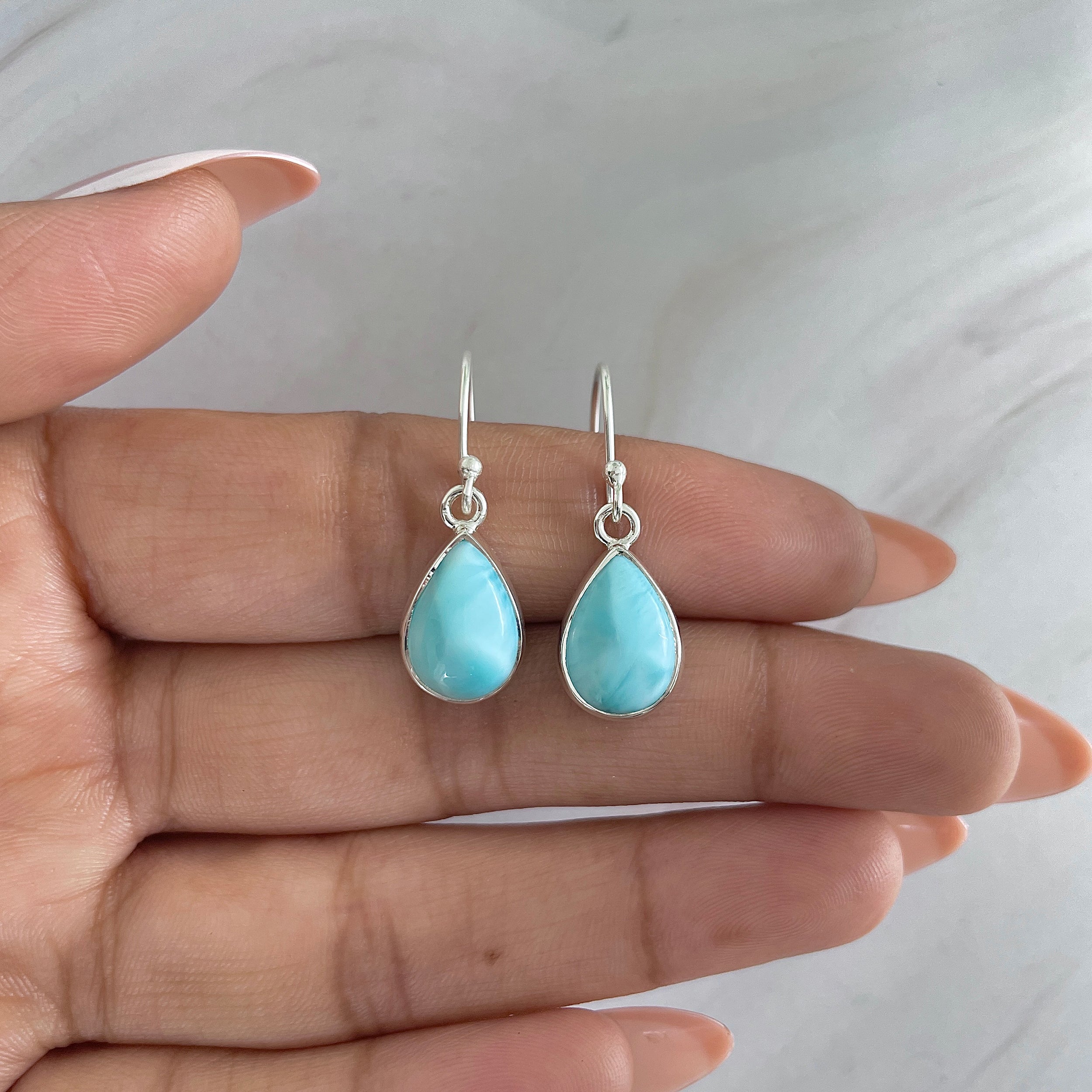 Larimar Earring-(LAR-E-1281.)