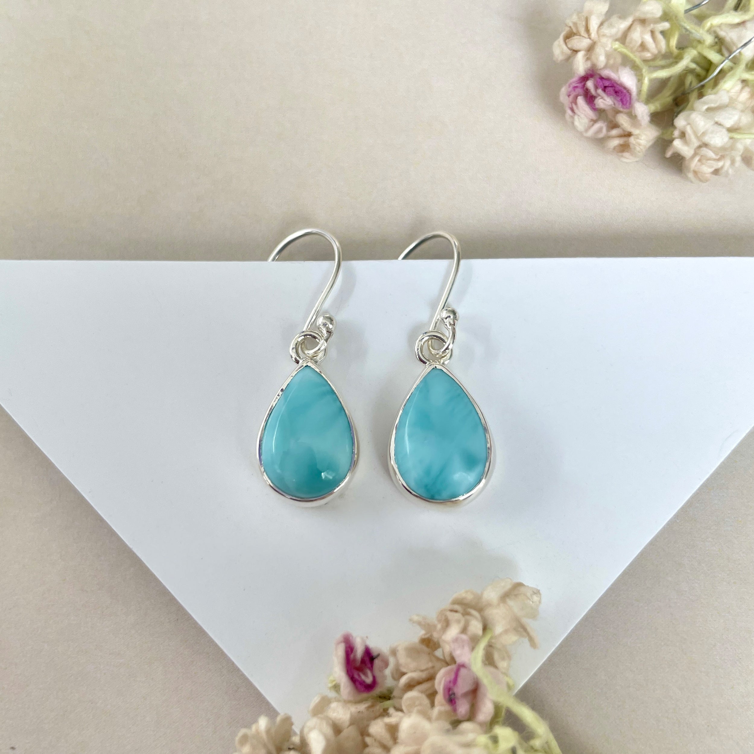 Larimar Earring-(LAR-E-1281.)