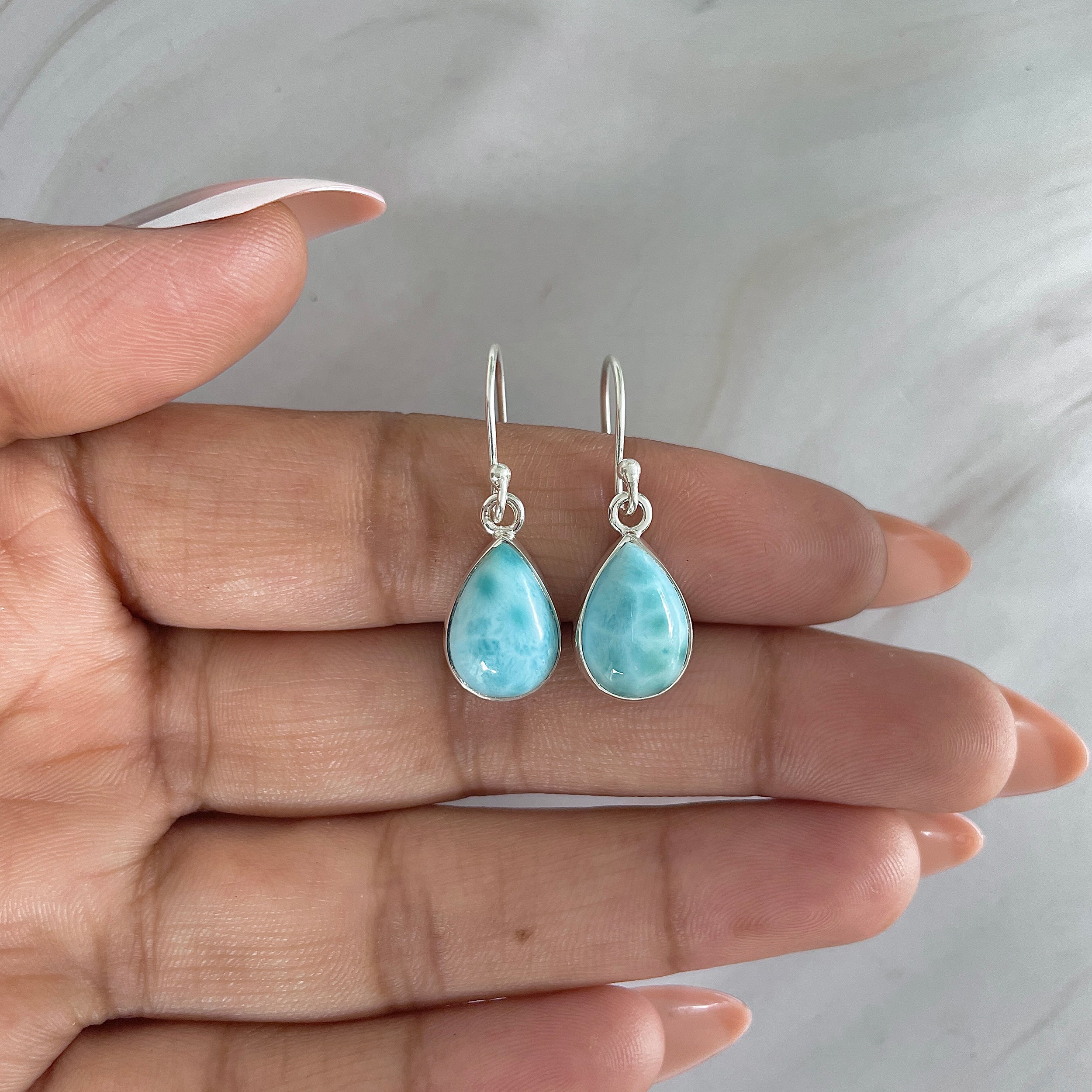 Larimar Earring-(LAR-E-1282.)