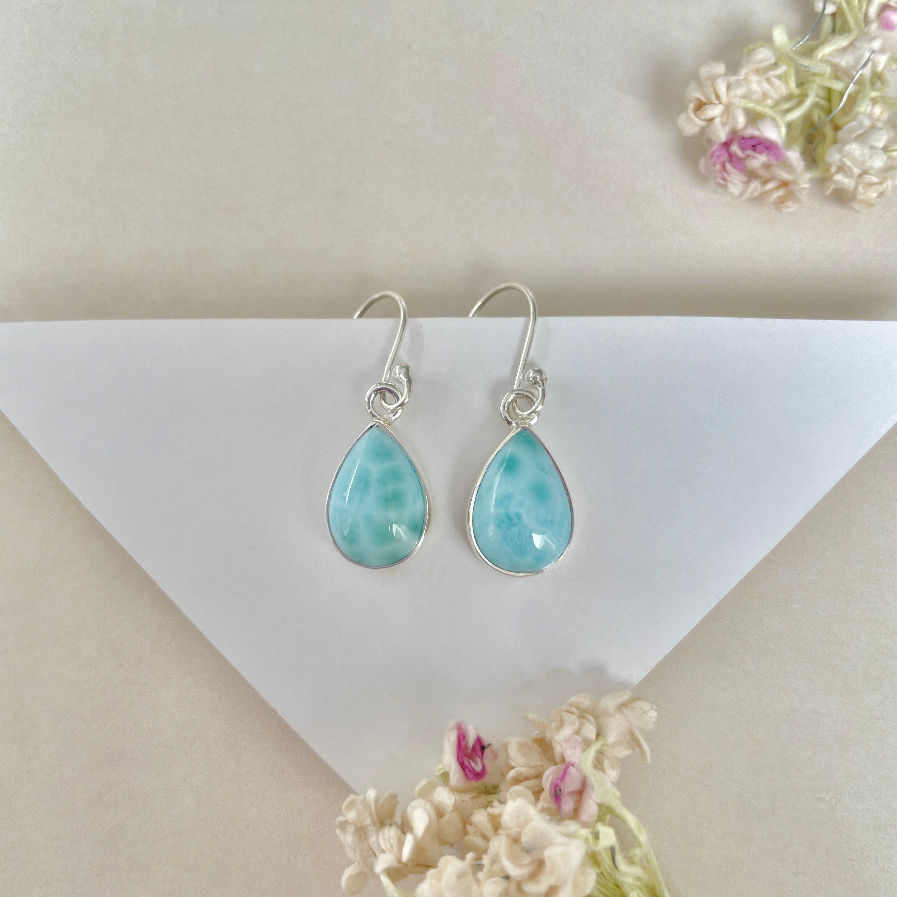 Larimar Earring-(LAR-E-1282.)