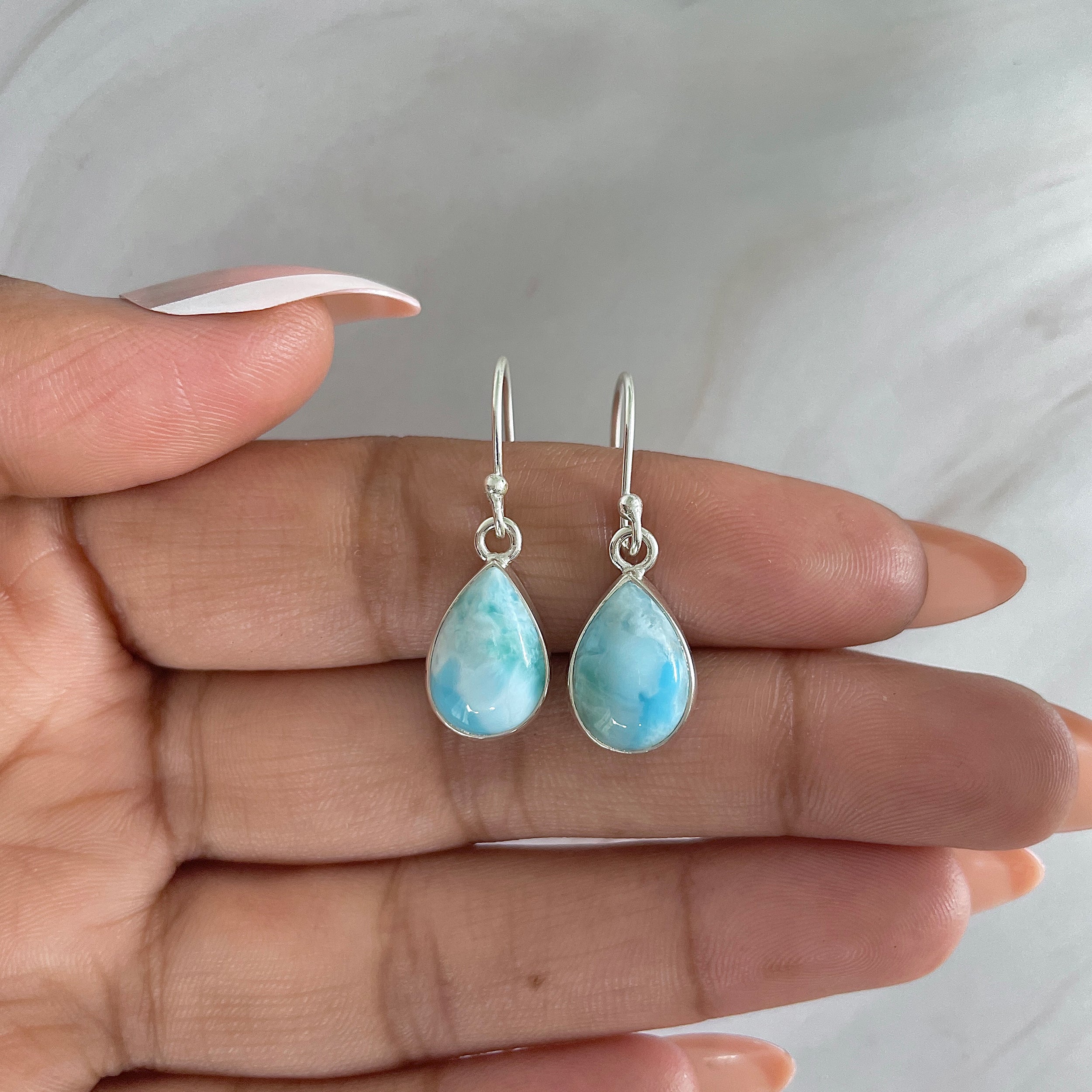 Larimar Earring-(LAR-E-1283.)