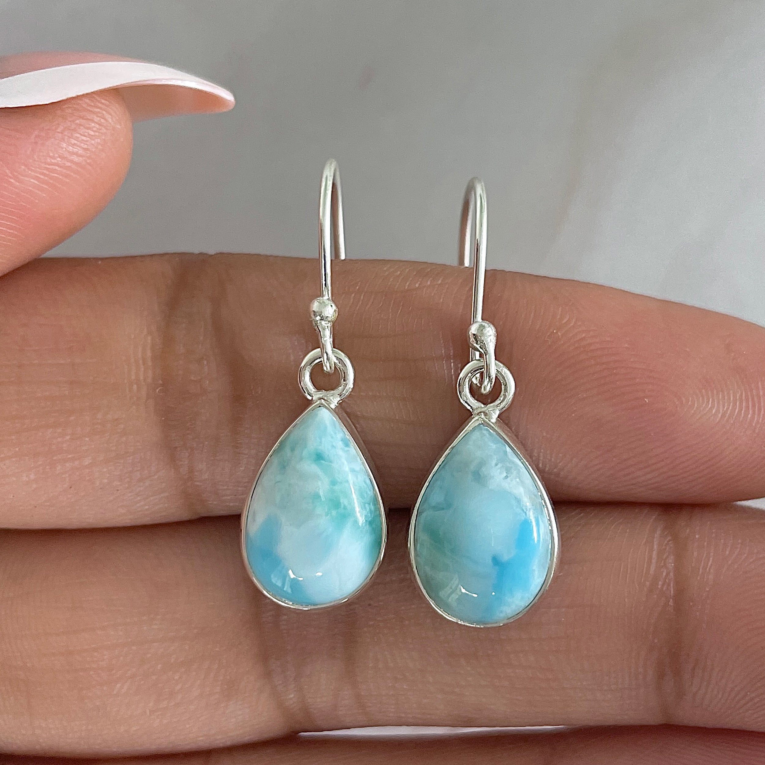 Larimar Earring-(LAR-E-1283.)