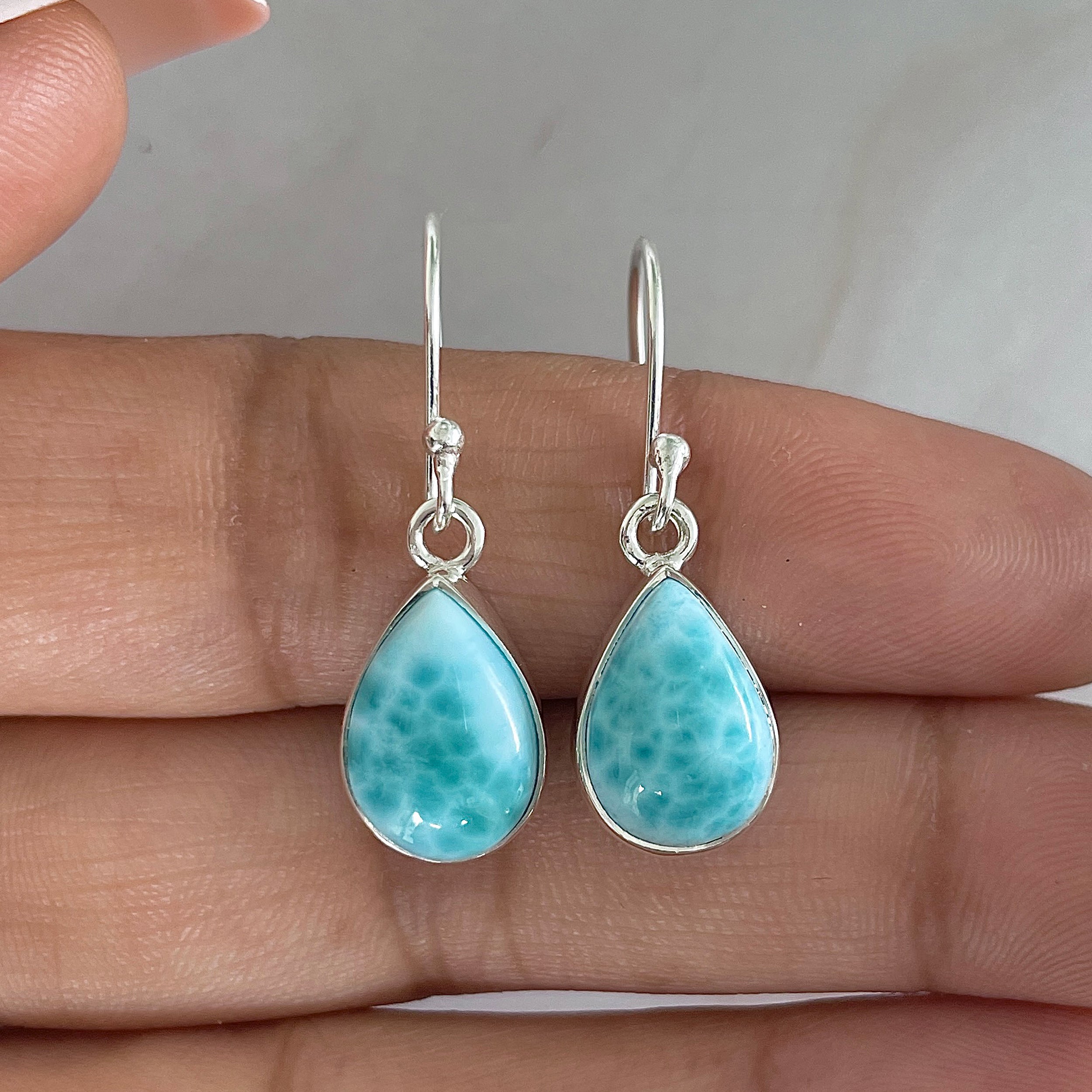 Larimar Earring-(LAR-E-1284.)