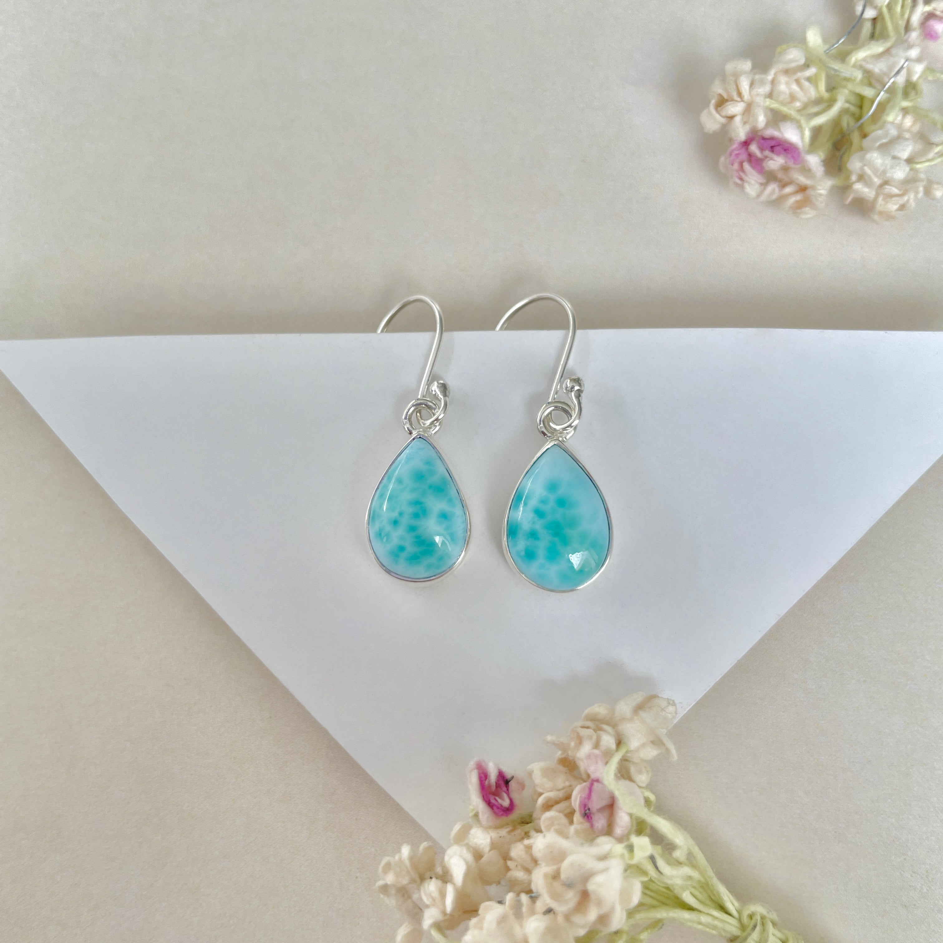 Larimar Earring-(LAR-E-1284.)