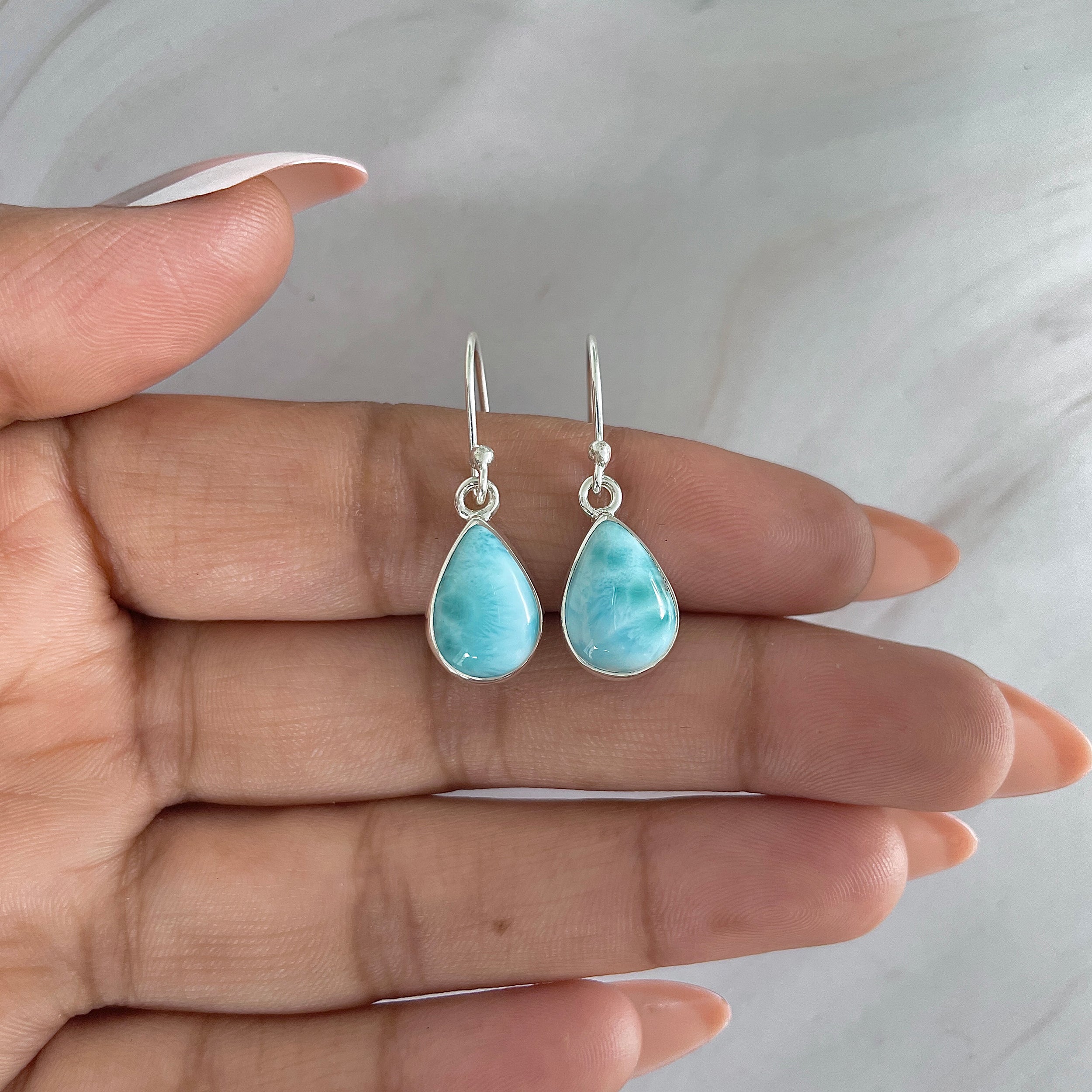 Larimar Earring-(LAR-E-1285.)
