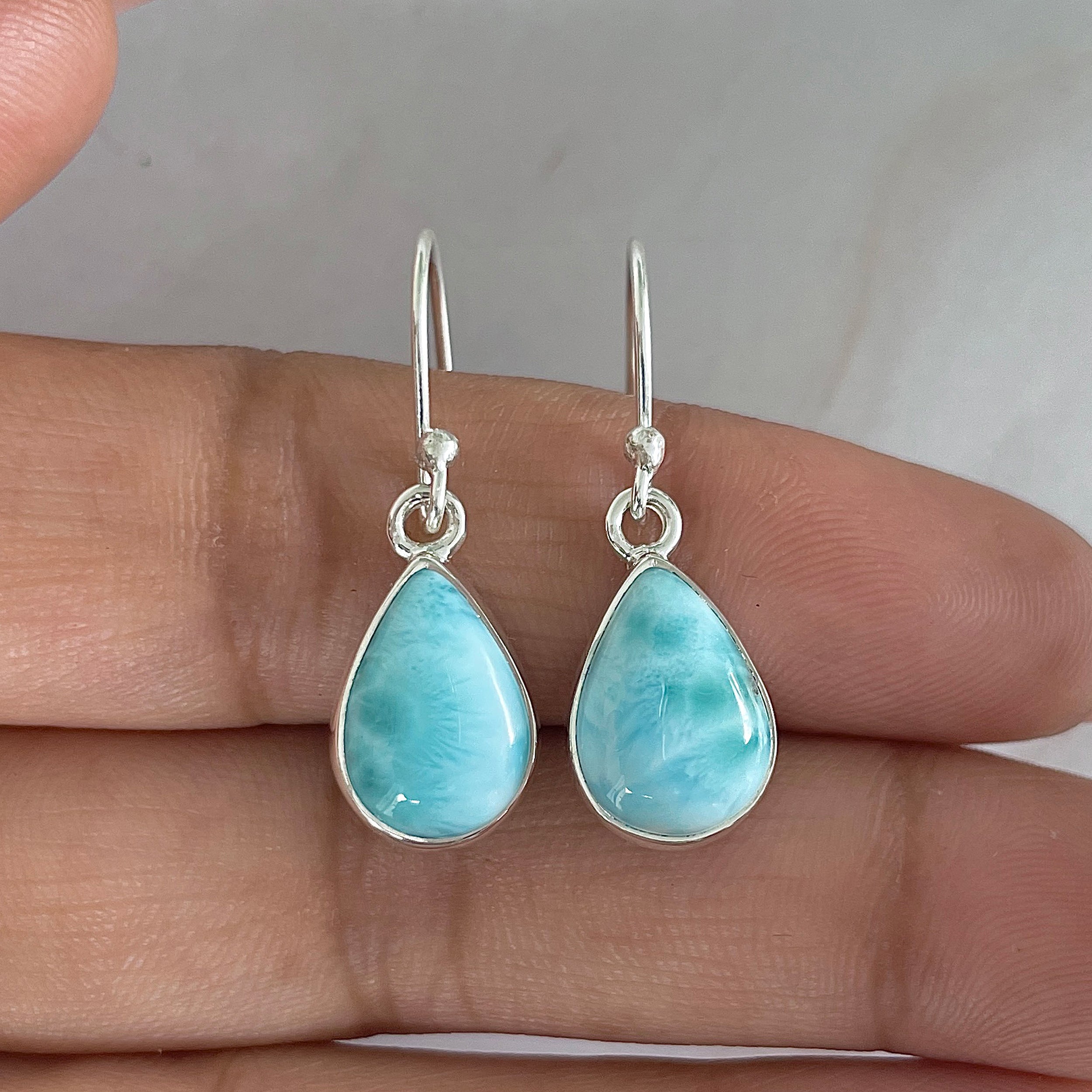 Larimar Earring-(LAR-E-1285.)