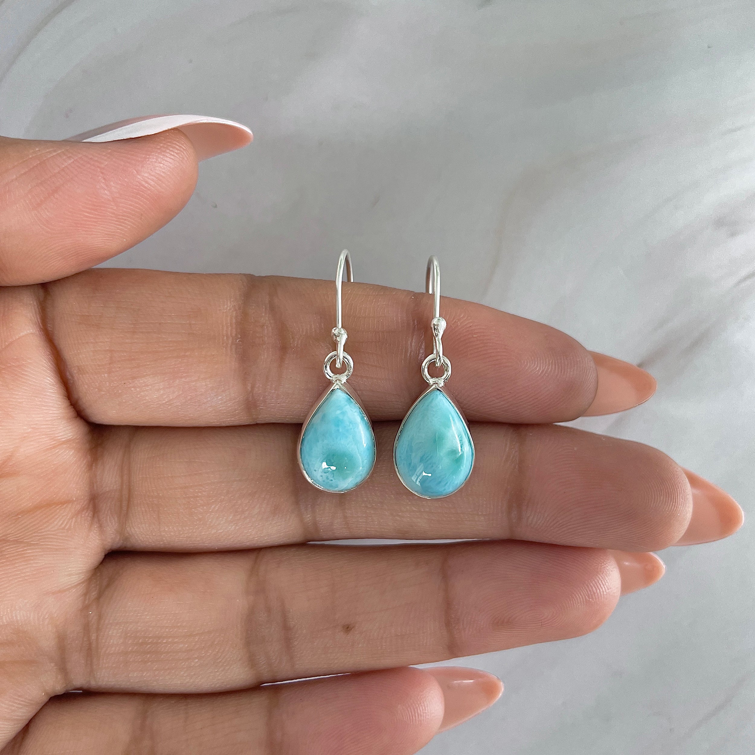 Larimar Earring-(LAR-E-1286.)